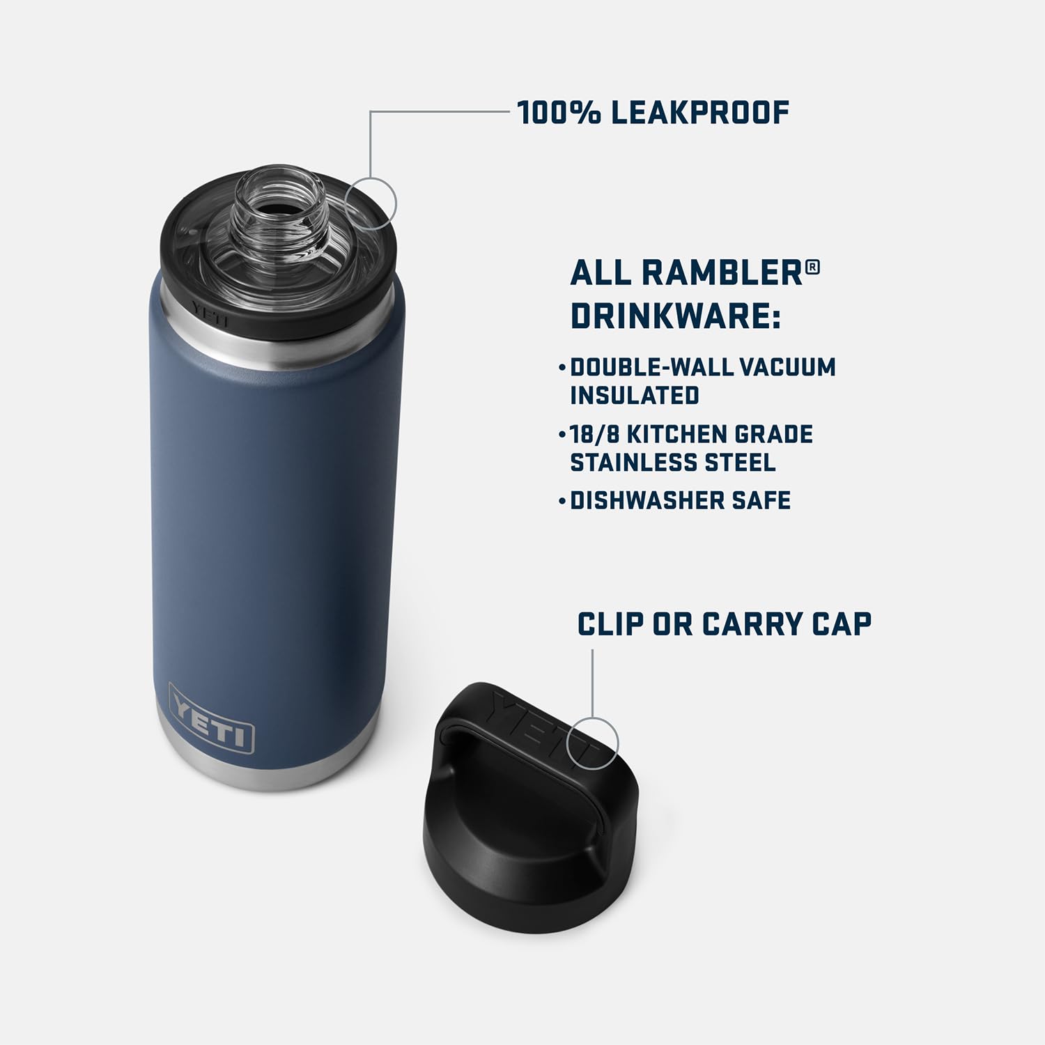 Foto 3 pulgar | Botella Yeti Rambler De Acero Inoxidable Con Aislamiento Al Vacío De 750 Ml - Venta Internacional.