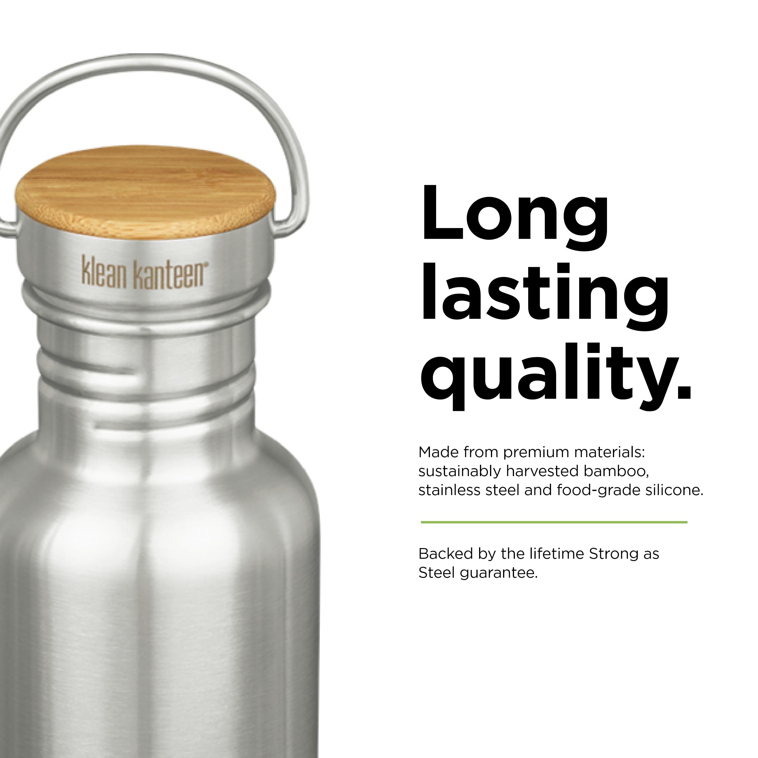 Foto 5 pulgar | Botella De Agua Klean Kanteen Reflect De 800 Ml Con Tapa De Bambú - Venta Internacional.