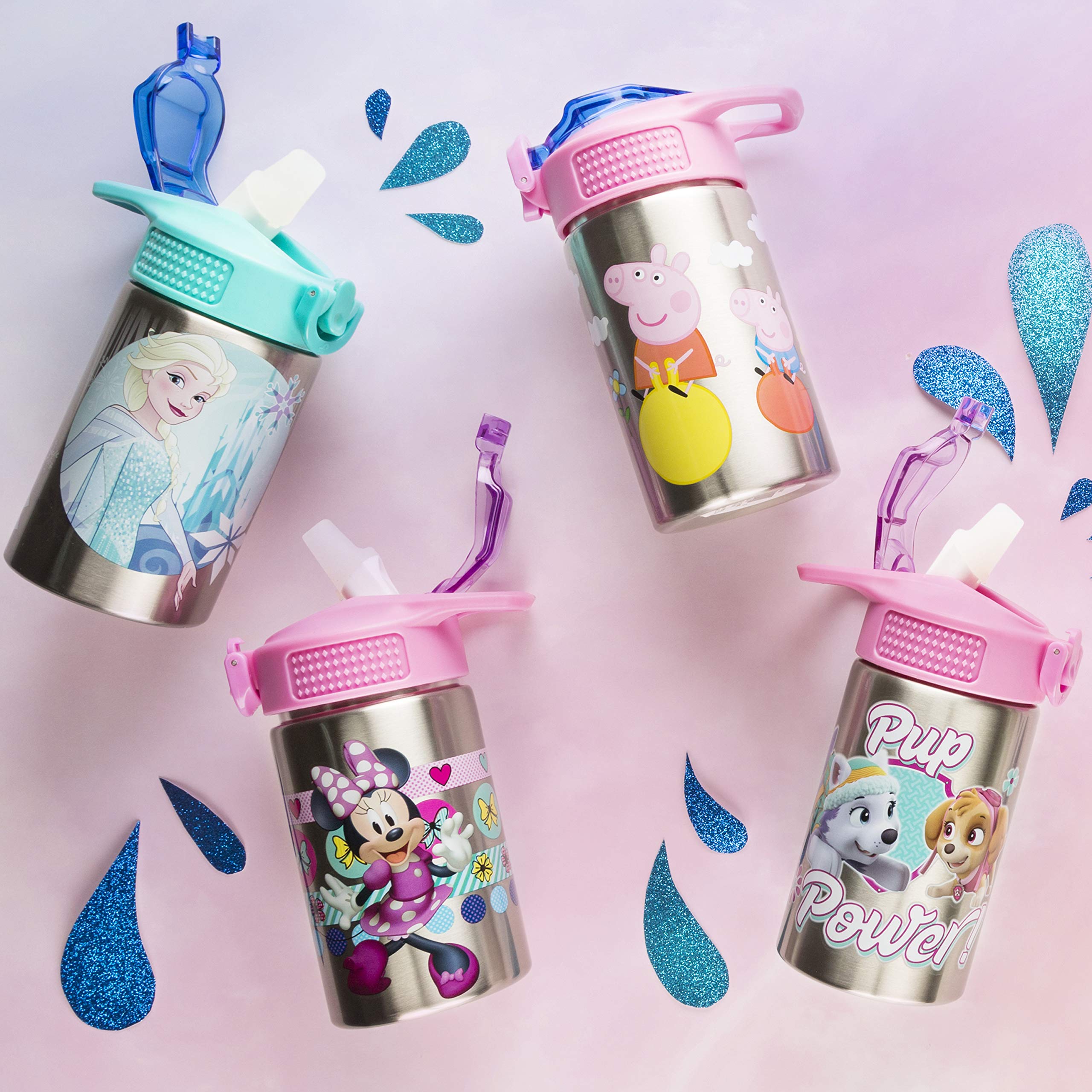 Foto 7 pulgar | Botella De Agua Zak Designs Peppa Pig De Acero Inoxidable 460 Ml - Venta Internacional.