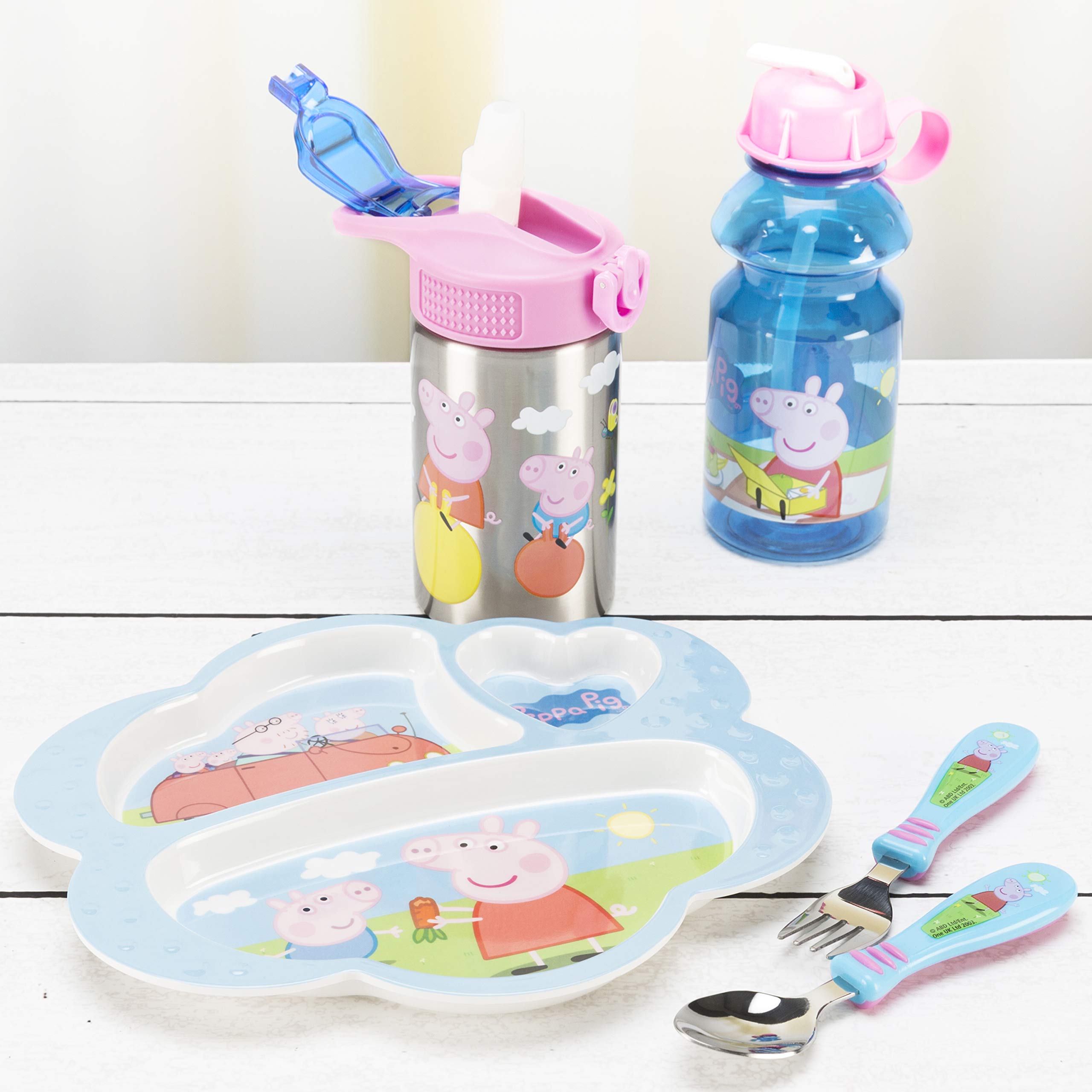 Foto 8 pulgar | Botella De Agua Zak Designs Peppa Pig De Acero Inoxidable 460 Ml - Venta Internacional.