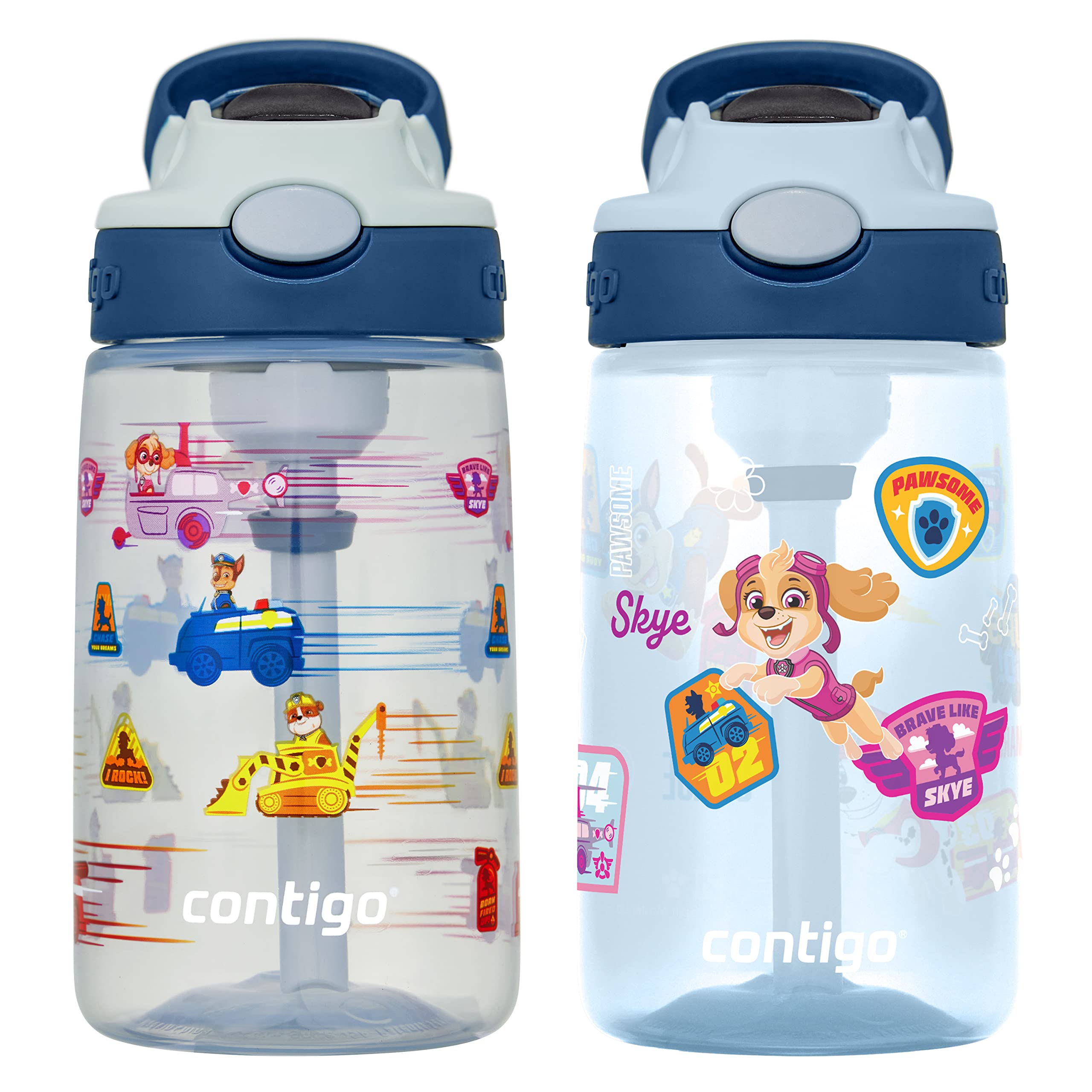 Botellas De Agua Contigo Paw Patrol Kids, 400 Ml, Paquete De 2 - Venta Internacional.