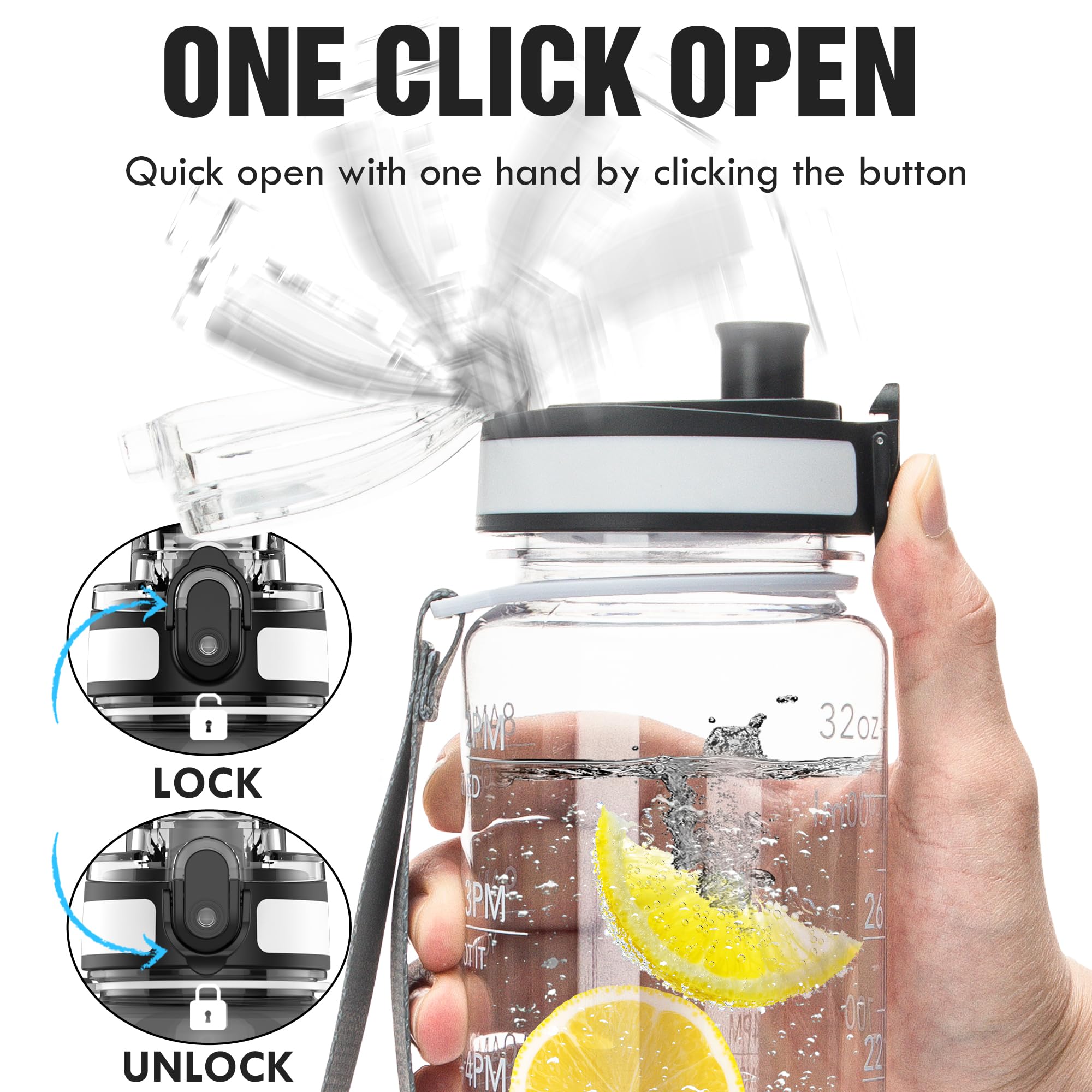 Foto 5 pulgar | Botella De Agua Oldley Motivational Sports, 950 Ml, Sin Bpa, Tritan - Venta Internacional.