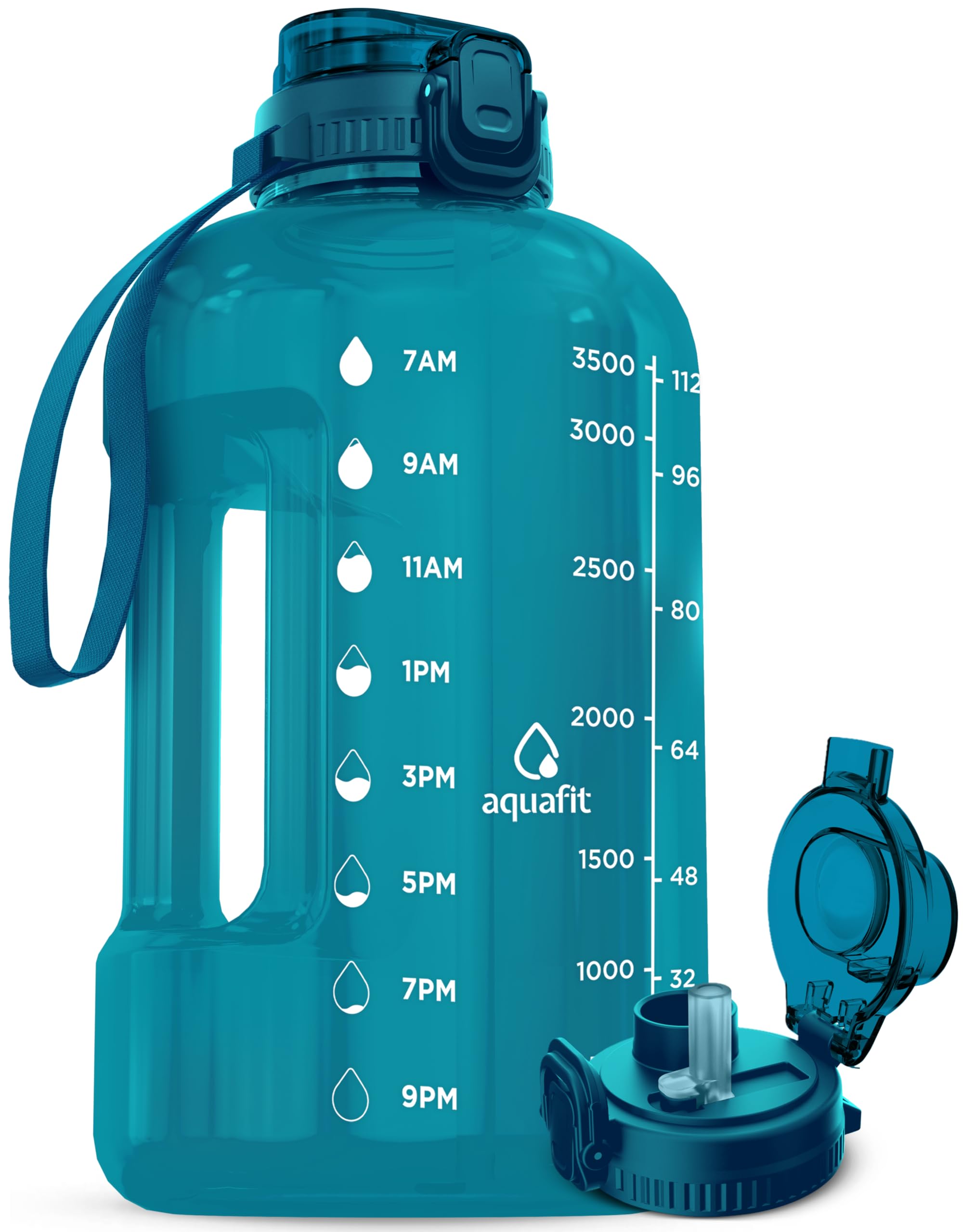 Foto 2 pulgar | Botella De Agua Aquafit De 1 Galón/128 Oz Con Marcador De Tiempo Sin Bpa - Venta Internacional.