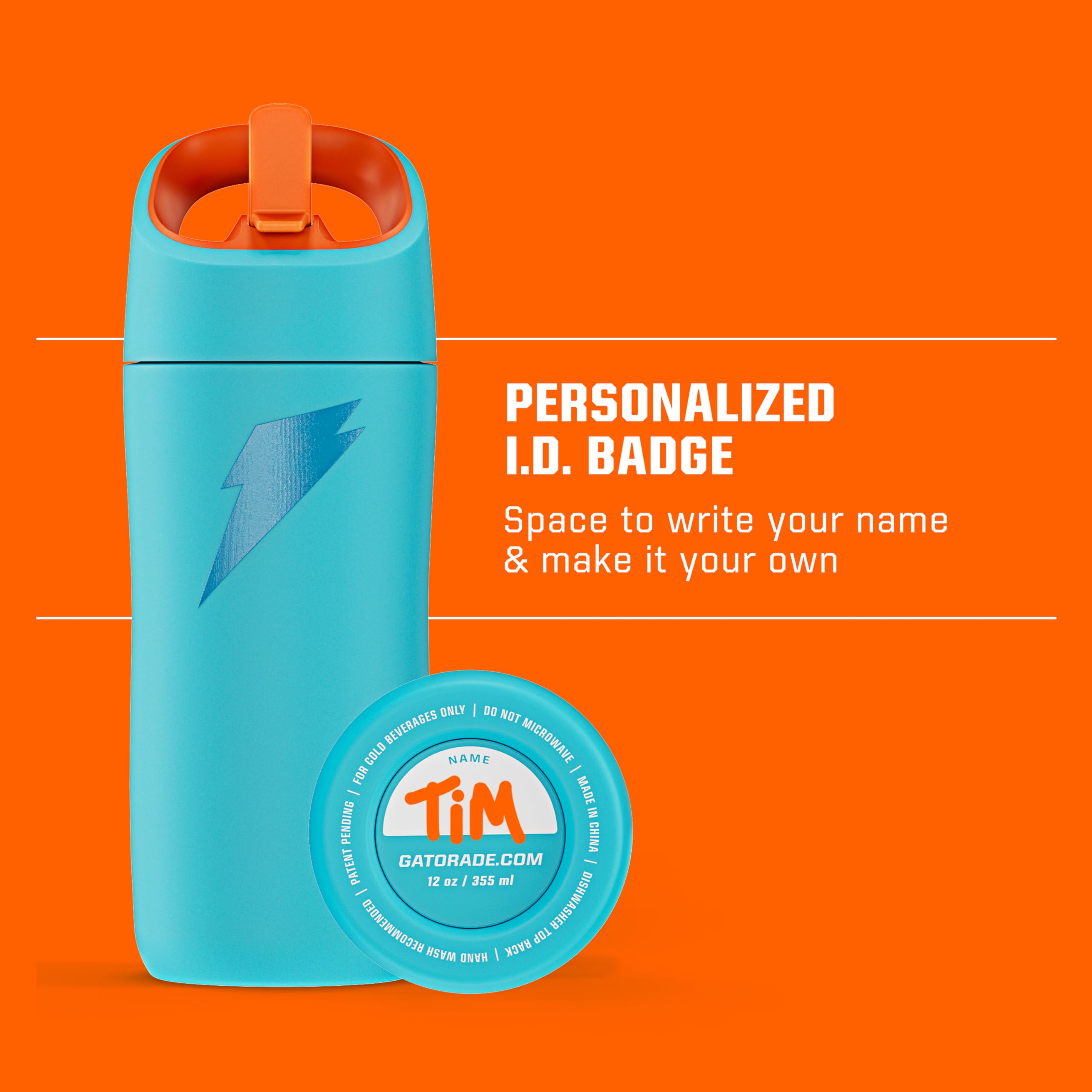Foto 6 pulgar | Botella De Agua Gatorade Kids' Rookie Metal 350 Ml De Acero Inoxidable - Venta Internacional.