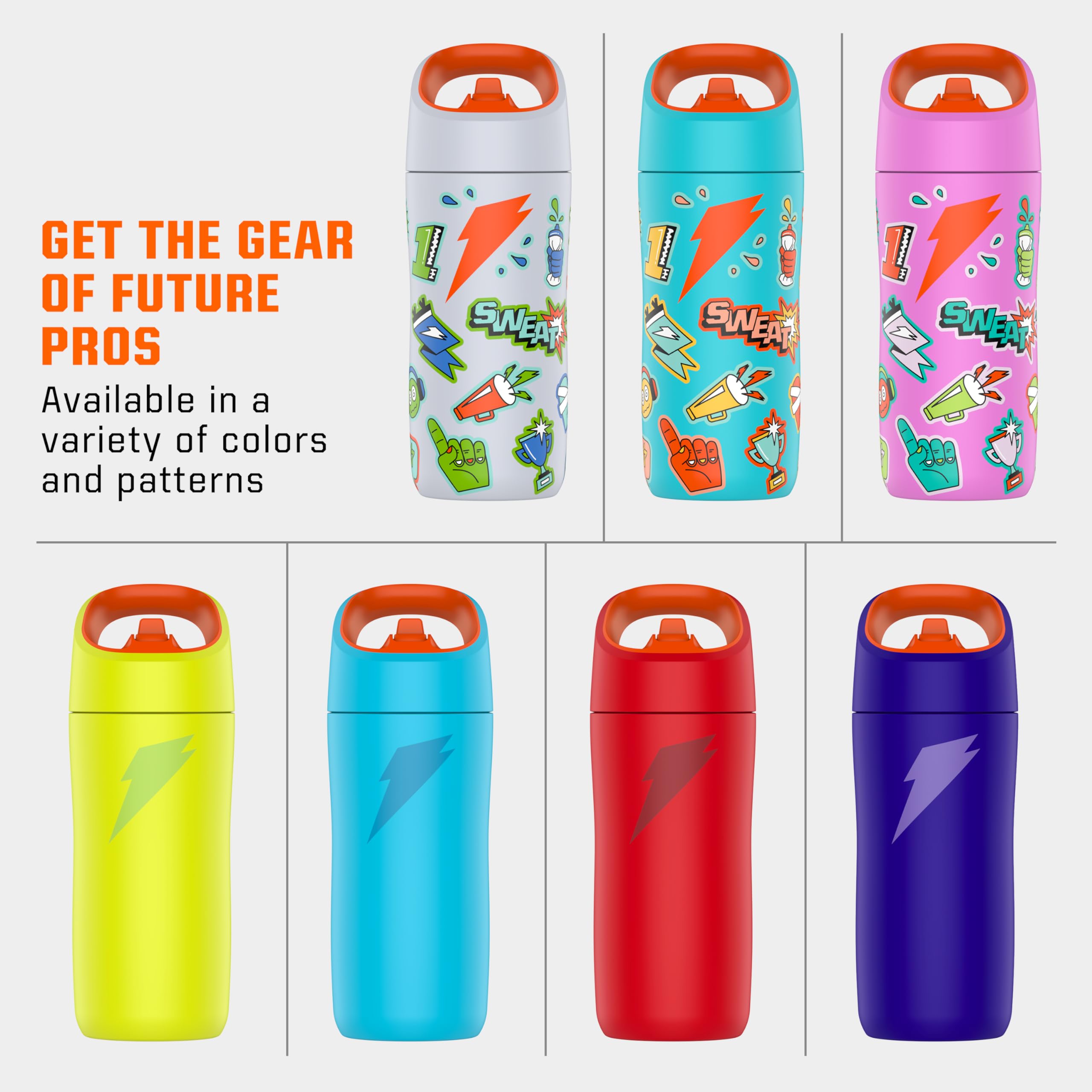 Foto 8 pulgar | Botella De Agua Gatorade Kids' Rookie Metal 350 Ml De Acero Inoxidable - Venta Internacional.