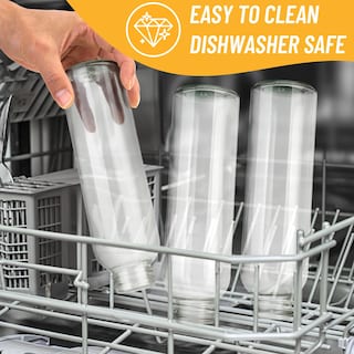Foto 5 | Botellas De Agua De Vidrio Sursip De 540 Ml Con Tapa, Juego De 10 Unidades, Transparentes - Venta Internacional.