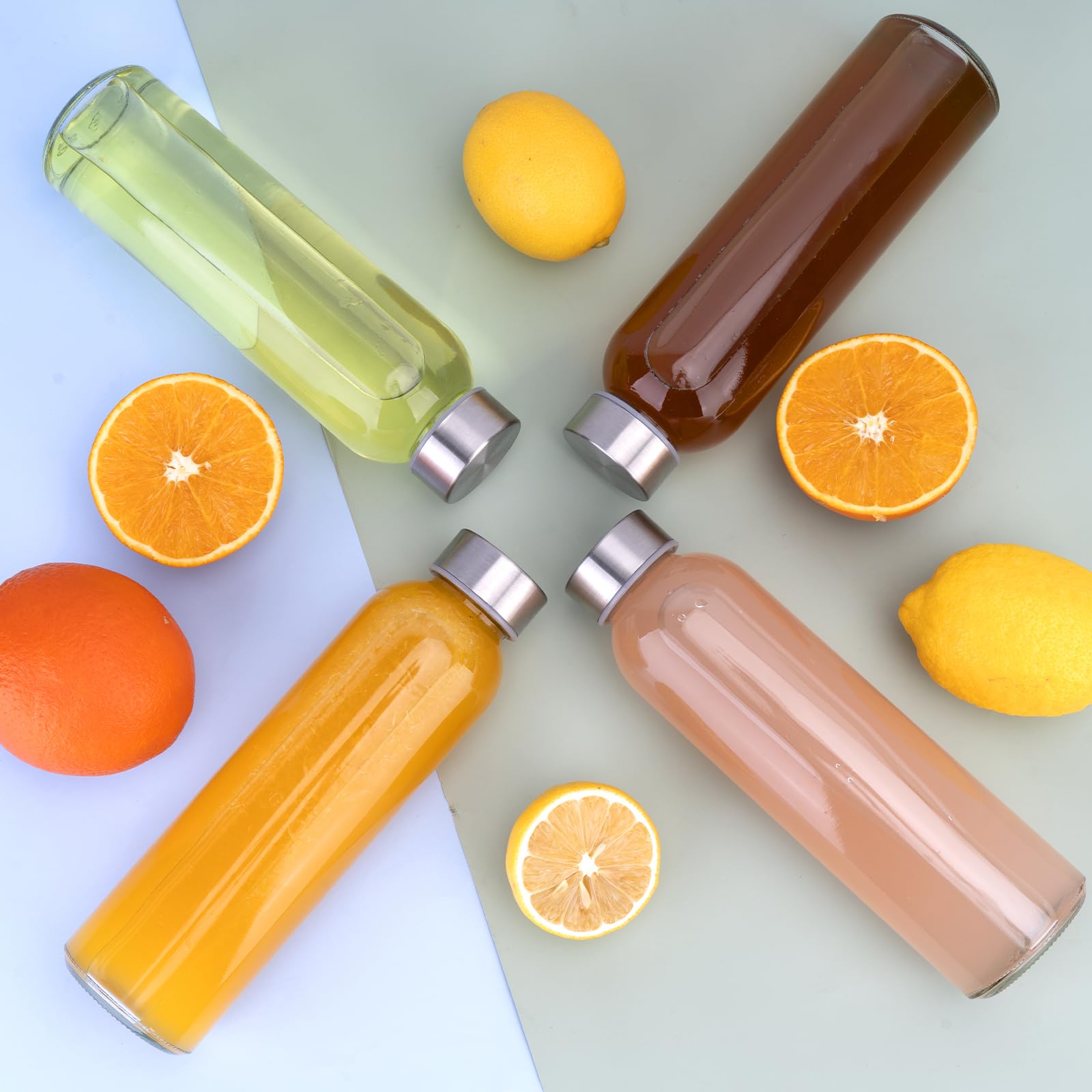 Foto 8 pulgar | Botellas De Agua De Vidrio Sursip De 540 Ml Con Tapa, Juego De 10 Unidades, Transparentes - Venta Internacional.
