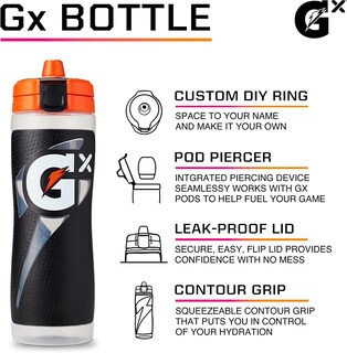 Foto 2 | Botella Gatorade Gx Marble White De 900 Ml Con Cápsula De Fórmula - Venta Internacional.