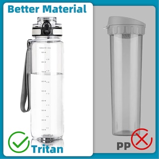 Foto 3 | Botella De Agua Oldley Motivational De 950 Ml Con Marcador De Tiempo Tritan - Venta Internacional.