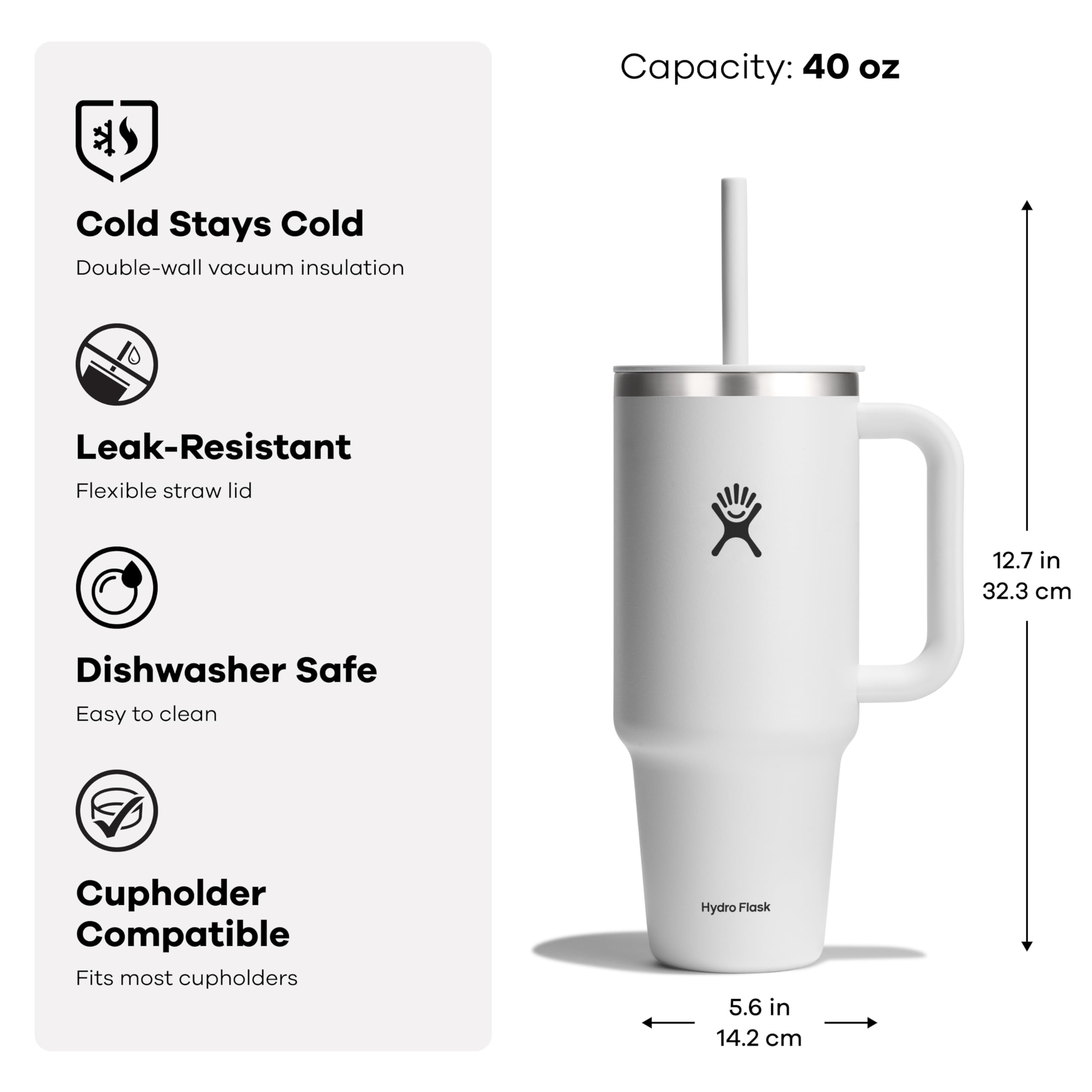 Foto 3 pulgar | Vaso Hydro Flask All Around Travel De Acero Inoxidable De 1,2 L - Venta Internacional.