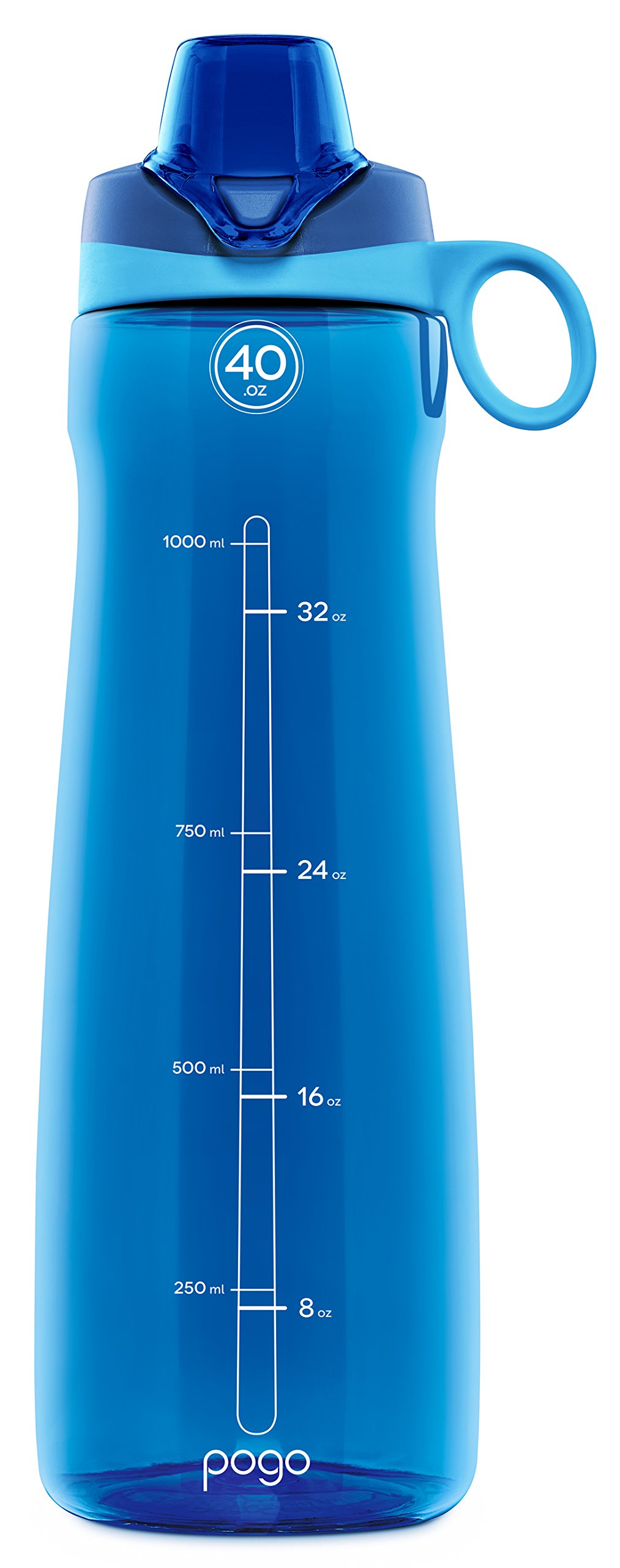 Foto 2 pulgar | Botella De Agua Pogo De Plástico Sin Bpa De 1,2 L Con Tapa Abatible, Color Azul - Venta Internacional.