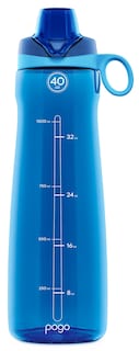 Foto 1 | Botella De Agua Pogo De Plástico Sin Bpa De 1,2 L Con Tapa Abatible, Color Azul - Venta Internacional.