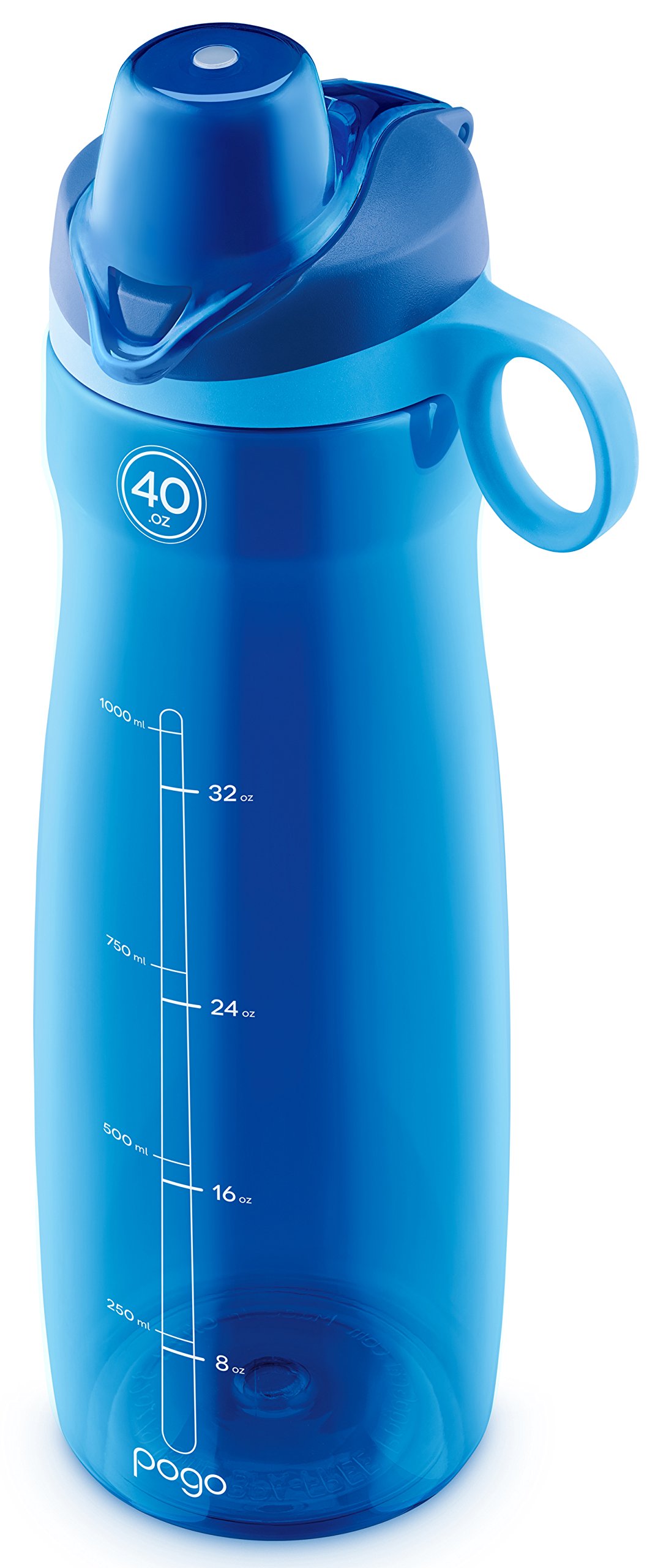 Foto 4 pulgar | Botella De Agua Pogo De Plástico Sin Bpa De 1,2 L Con Tapa Abatible, Color Azul - Venta Internacional.