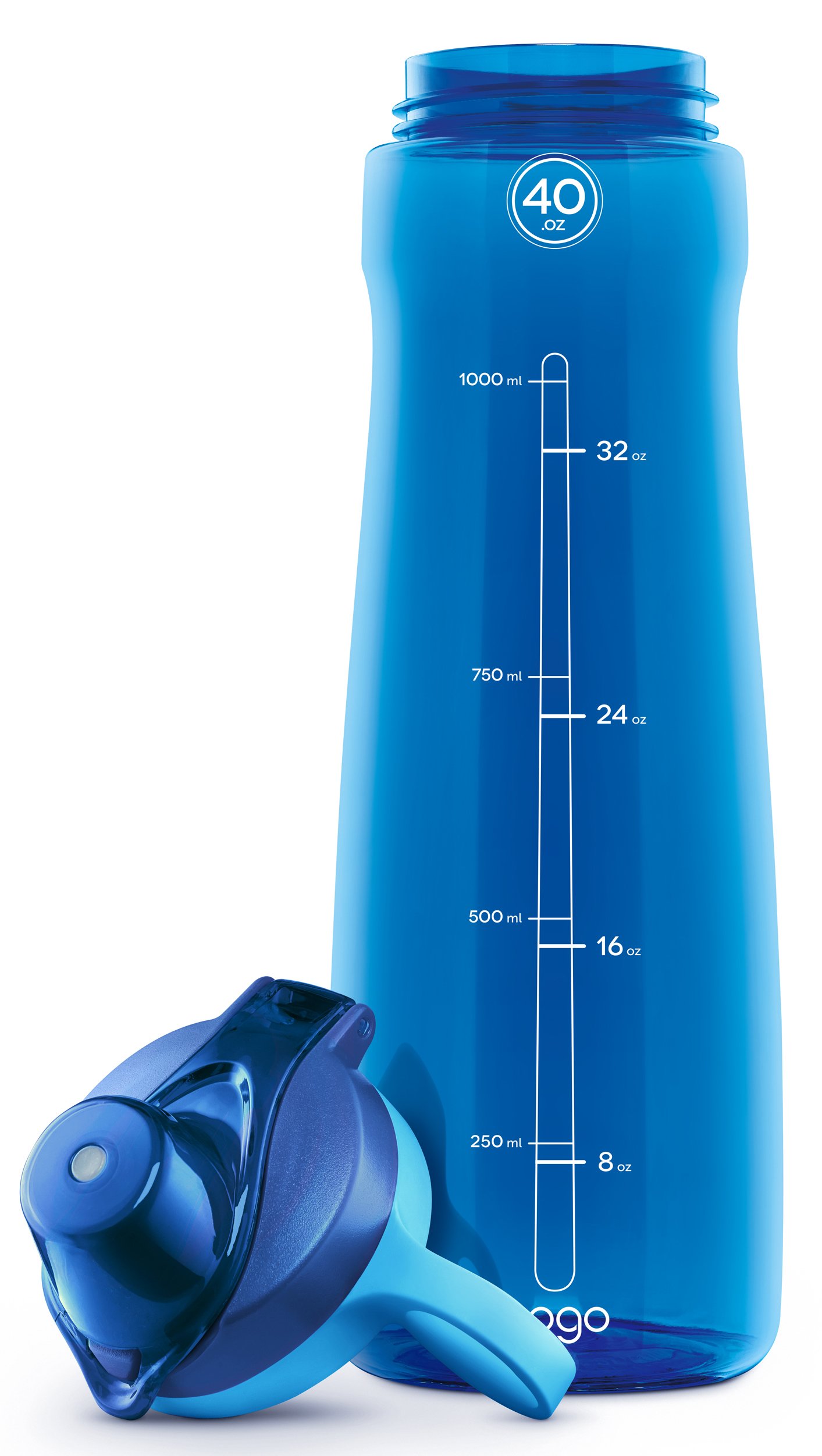 Foto 5 pulgar | Botella De Agua Pogo De Plástico Sin Bpa De 1,2 L Con Tapa Abatible, Color Azul - Venta Internacional.