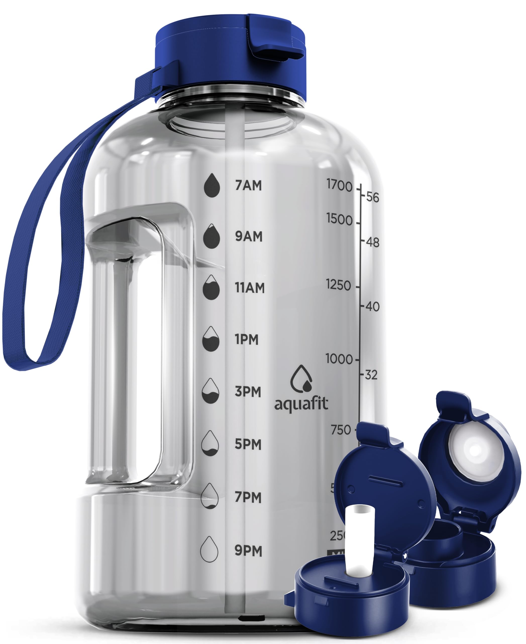 Foto 1 | Botella De Agua Aquafit De Medio Galón, 2 Litros, Con Marcador De Tiempo, Sin Bpa - Venta Internacional.