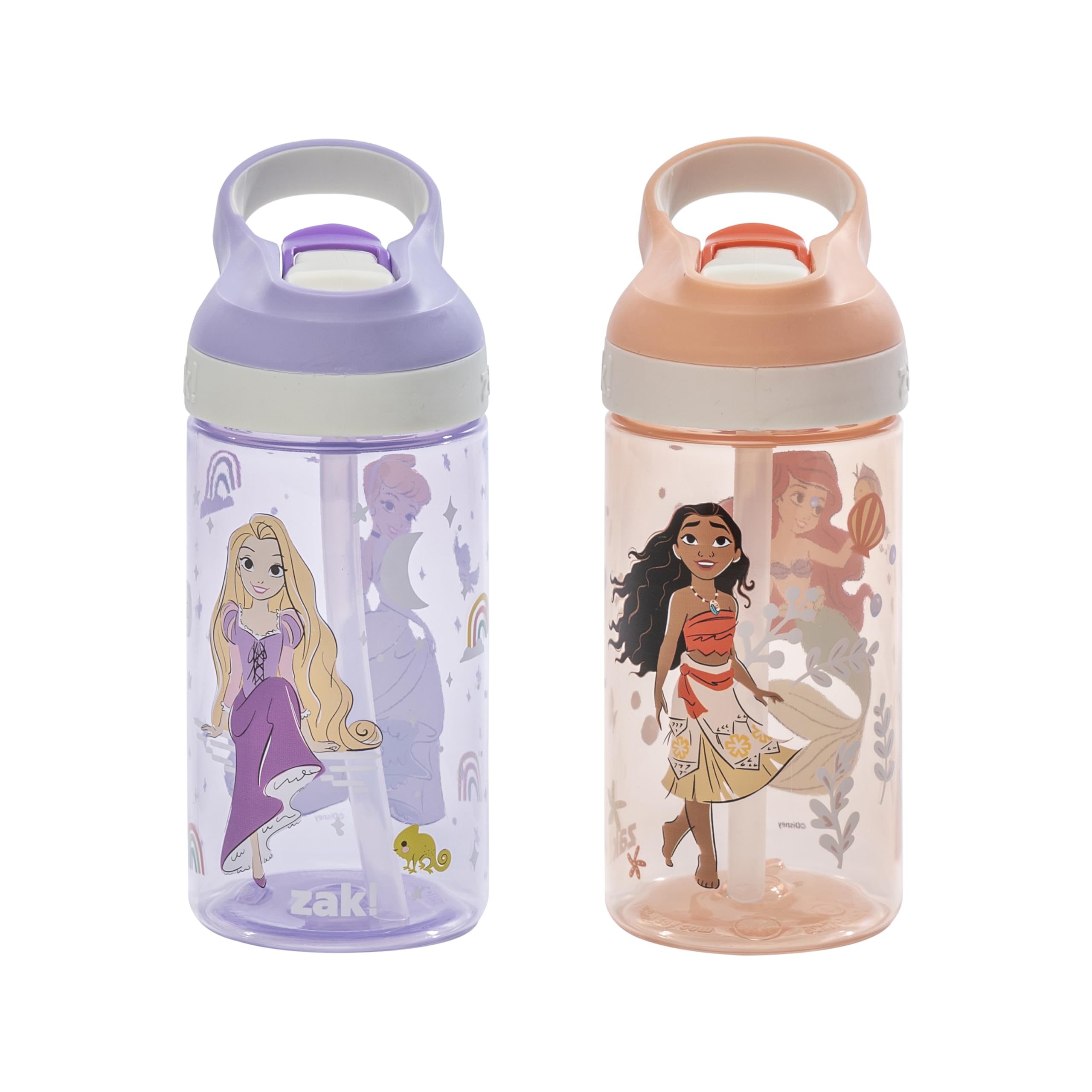 Foto 2 pulgar | Botella De Agua Zak Designs Disney Princess Atlantic, 473 Ml, Paquete De 2 - Venta Internacional.