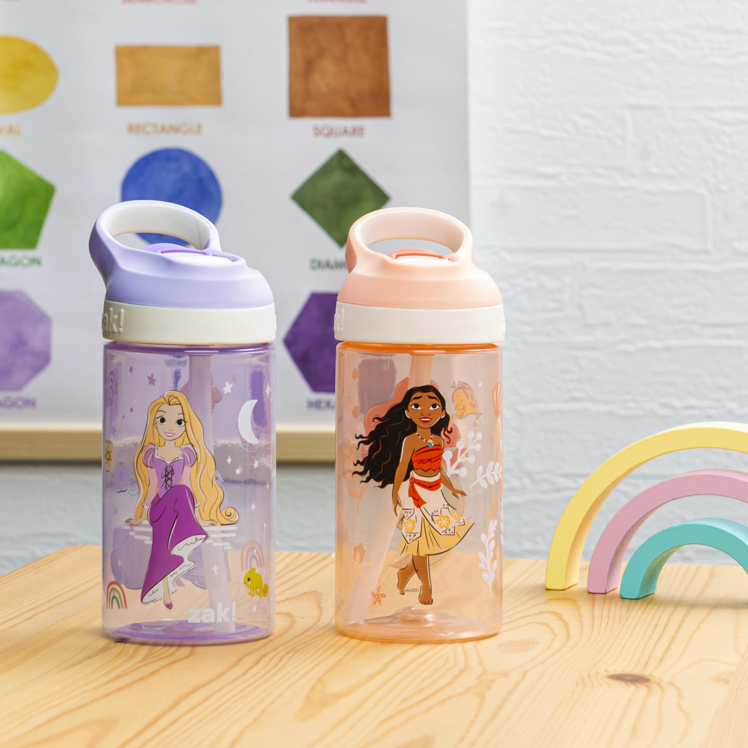 Foto 3 pulgar | Botella De Agua Zak Designs Disney Princess Atlantic, 473 Ml, Paquete De 2 - Venta Internacional.