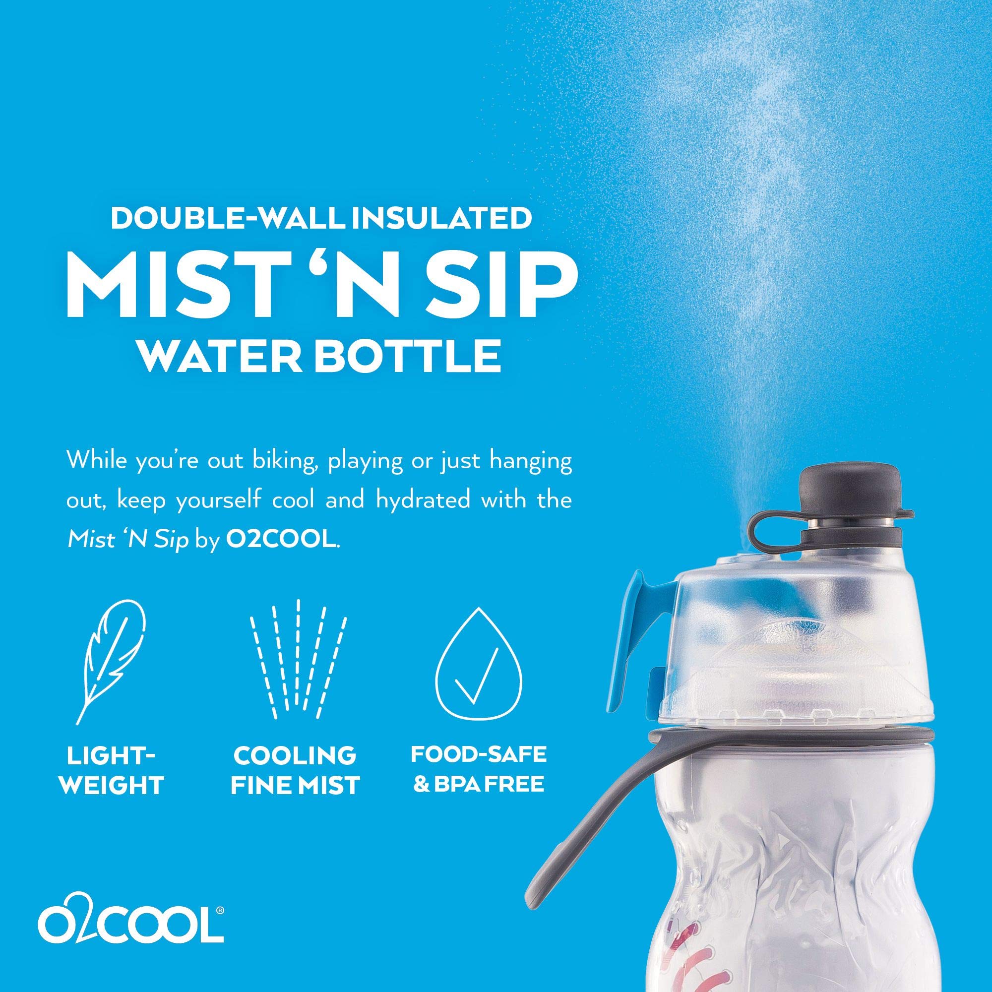 Foto 4 pulgar | Botella De Agua O2cool Mist 'n Sip Misting 2 En 1, 600 Ml, Paquete De 2 - Venta Internacional.