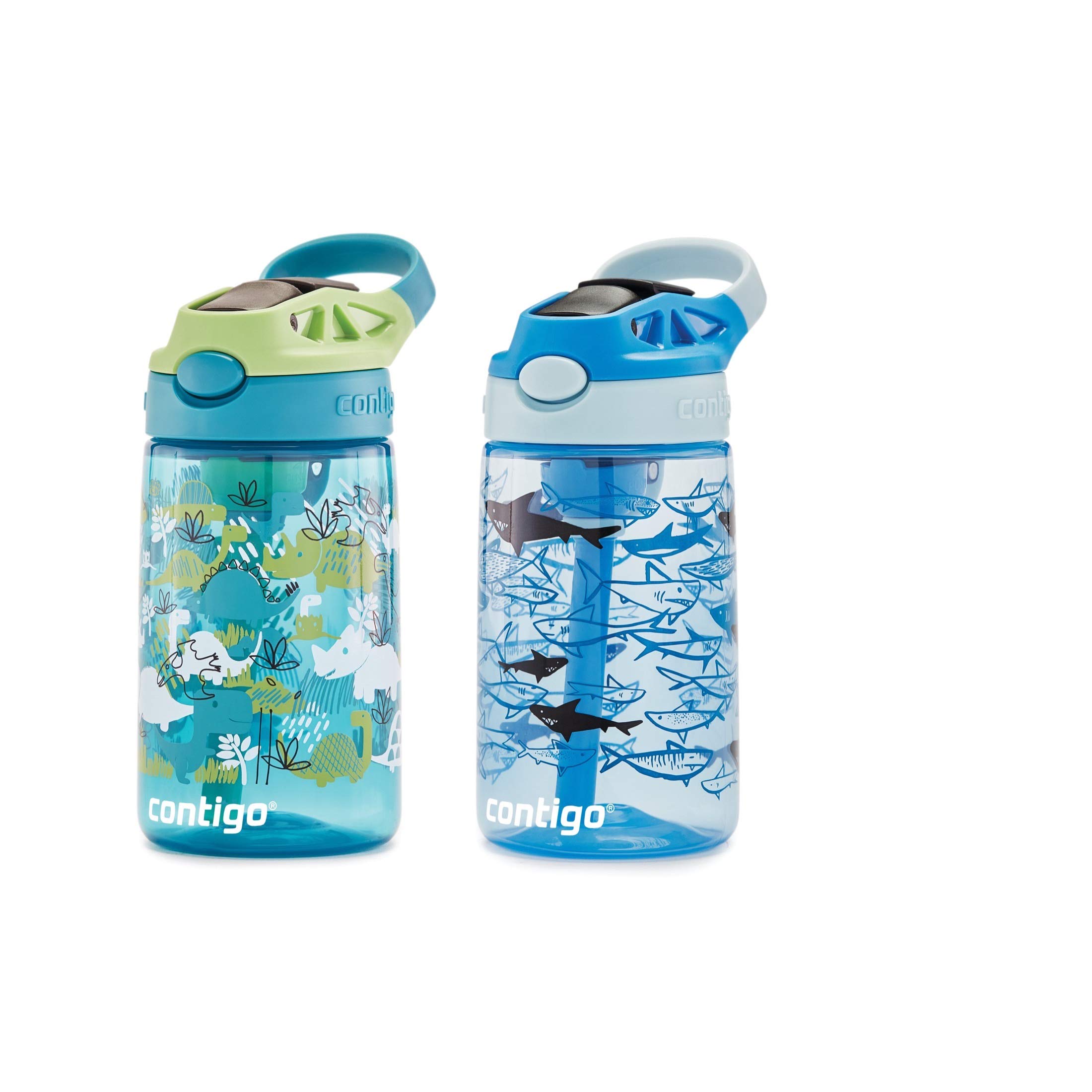 Foto 4 pulgar | Botella De Agua Contigo Aubrey Kids Dinos & Sharks, 420 Ml, Paquete De 2 - Venta Internacional.