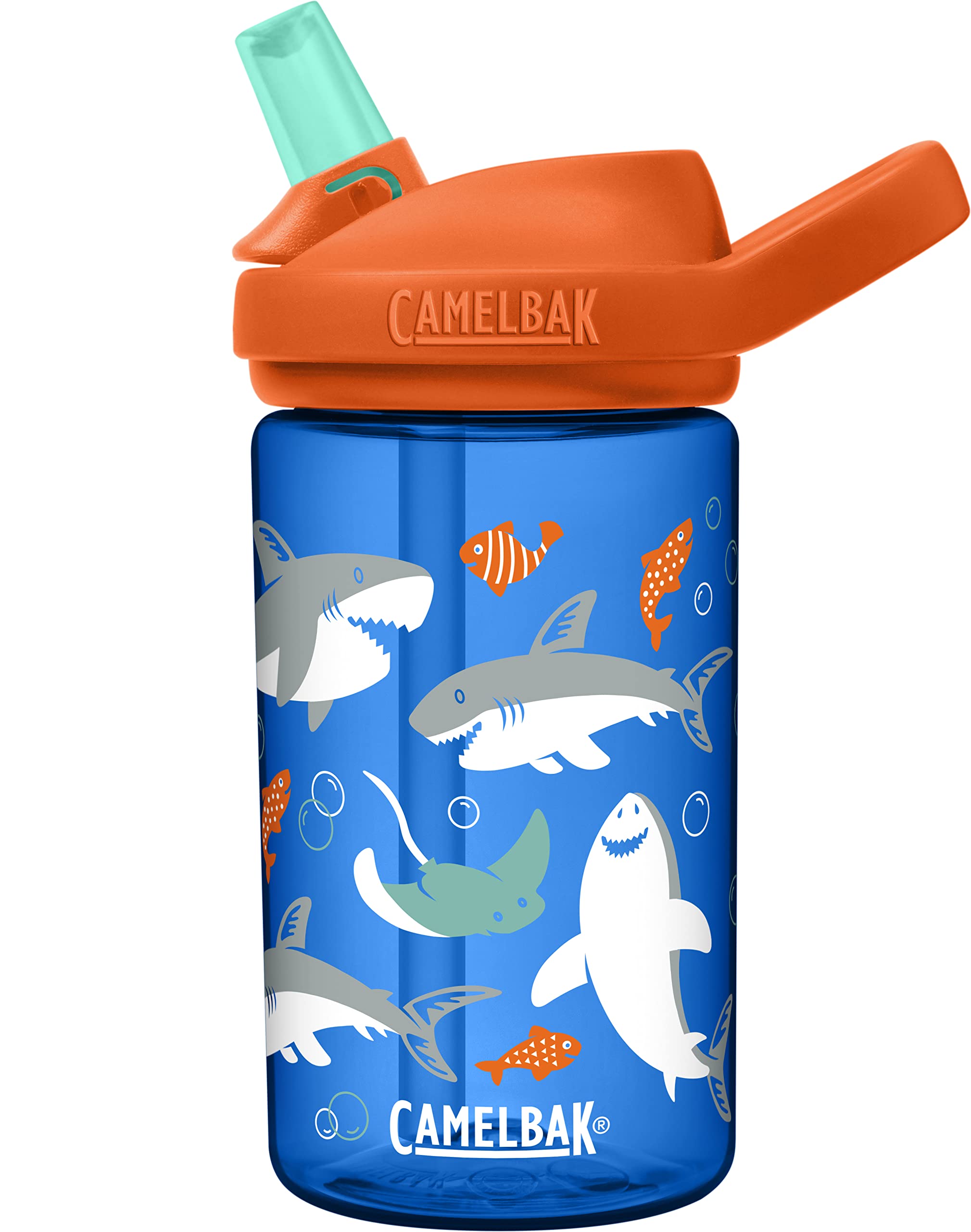 Foto 2 pulgar | Botella De Agua Camelbak Eddy+ Kids De 400 Ml Con Straw Top Sharks - Venta Internacional.