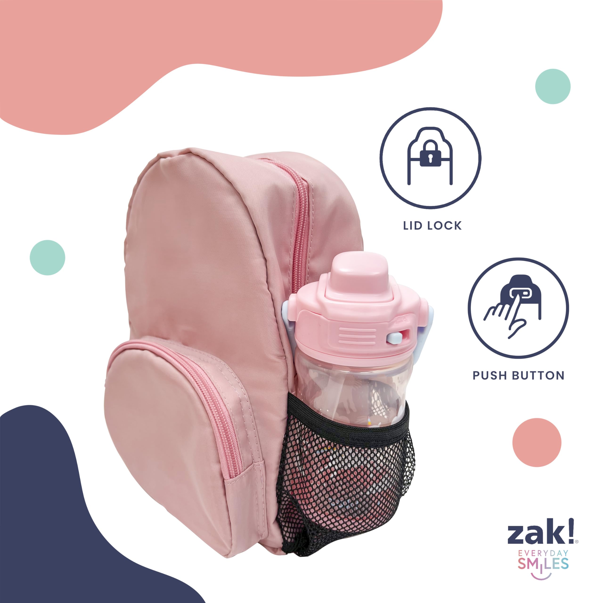 Foto 8 pulgar | Botella De Agua Zak Designs Disney Pixar Cars Beacon 350 Ml Para Niños - Venta Internacional.