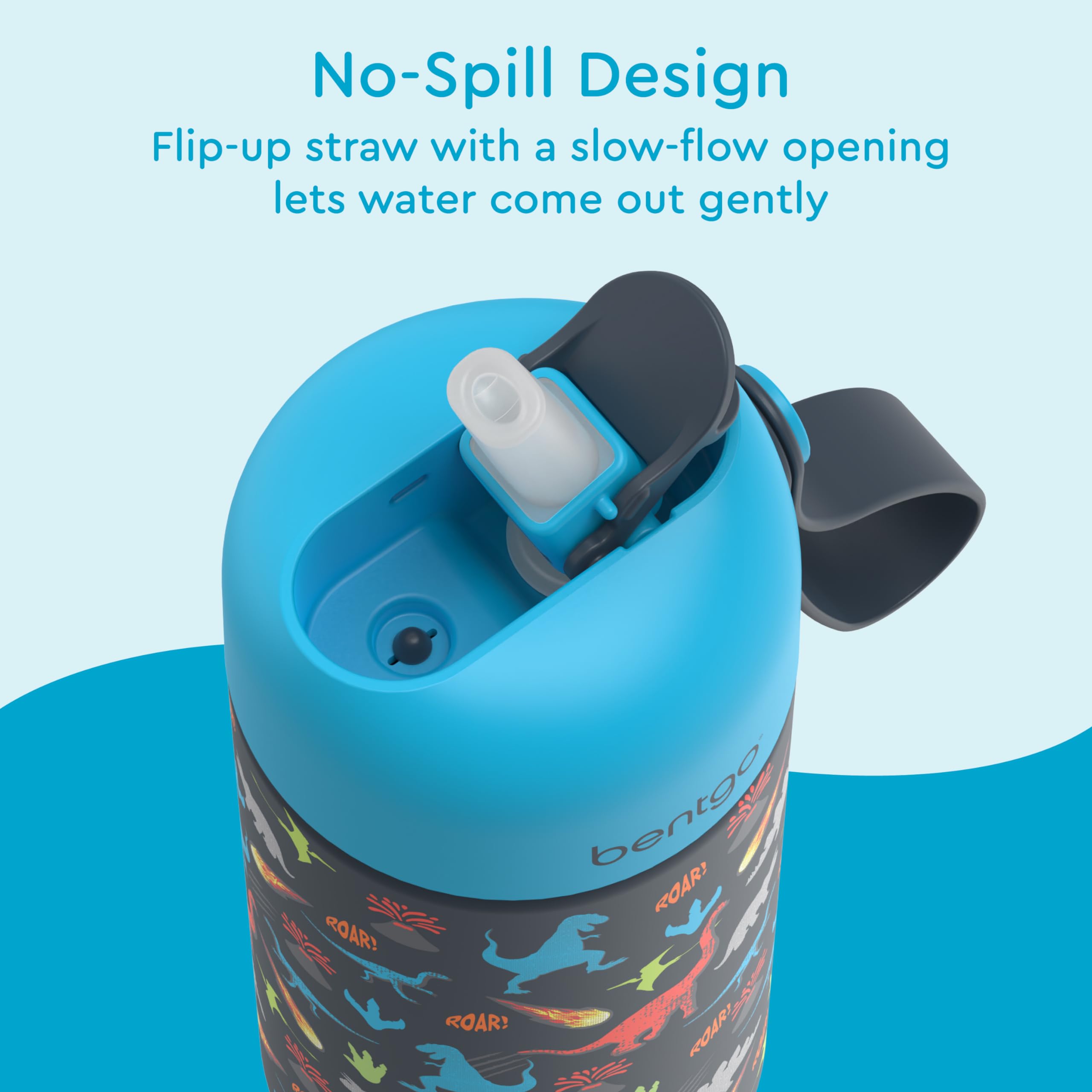 Foto 5 pulgar | Botella De Agua Bentgo Kids, Acero Inoxidable, 414 Ml, Diseño Dinosaurio - Venta Internacional.