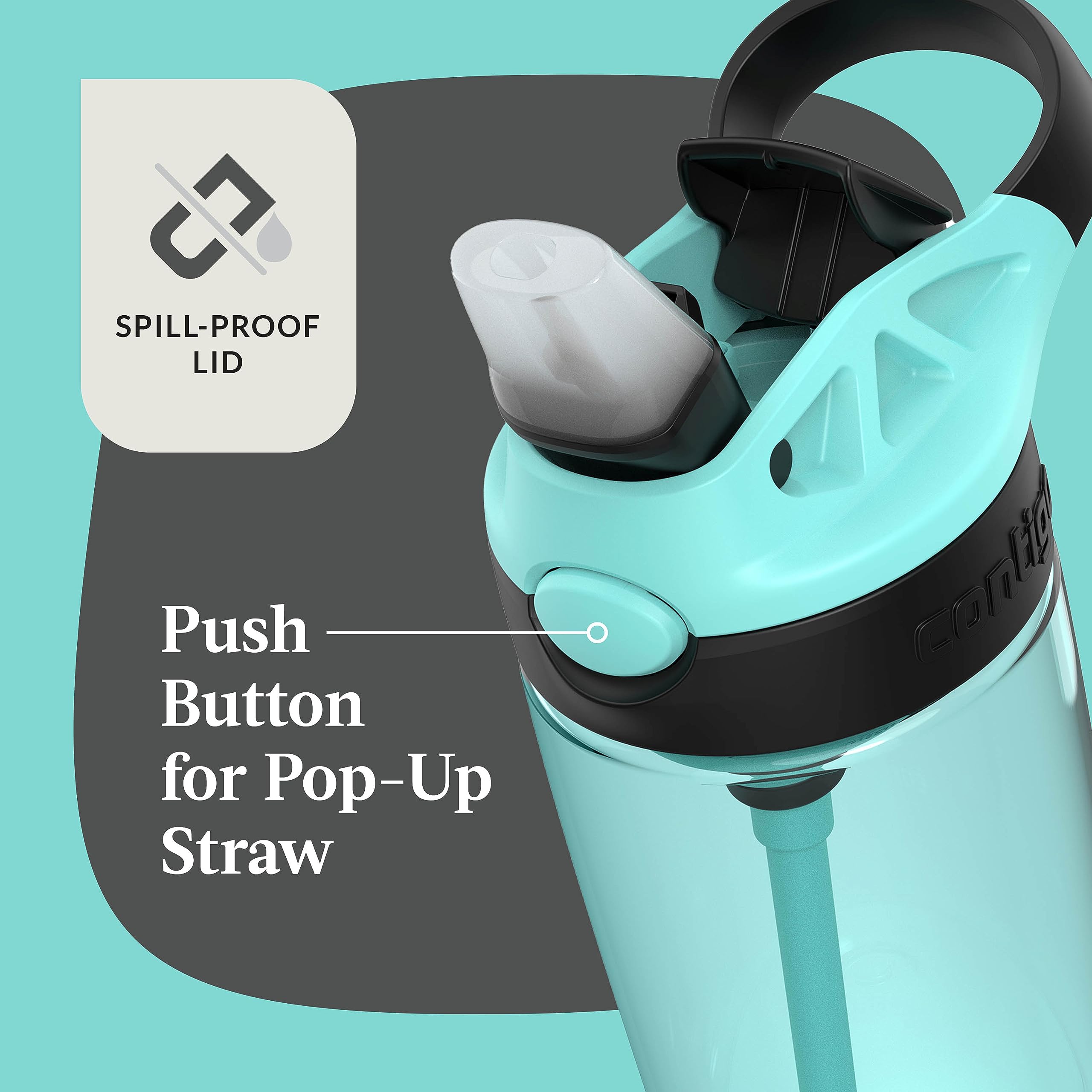 Foto 4 pulgar | Botella De Agua Contigo Aubrey, A Prueba De Fugas, 600 Ml, Paquete De 2 - Venta Internacional.