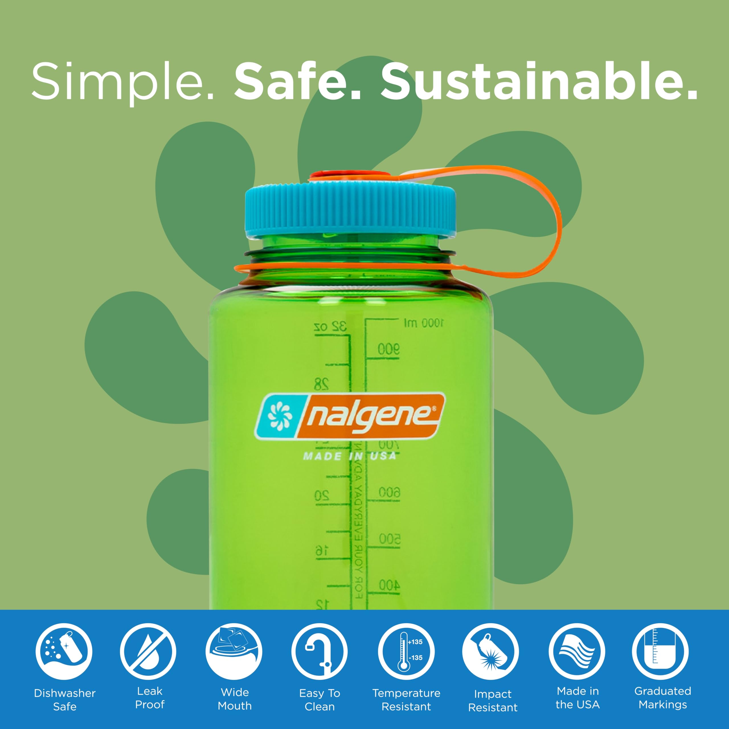 Foto 3 pulgar | Botella De Agua Nalgene Sustain Tritan Sin Bpa, 946 Ml, Boca Ancha - Venta Internacional.