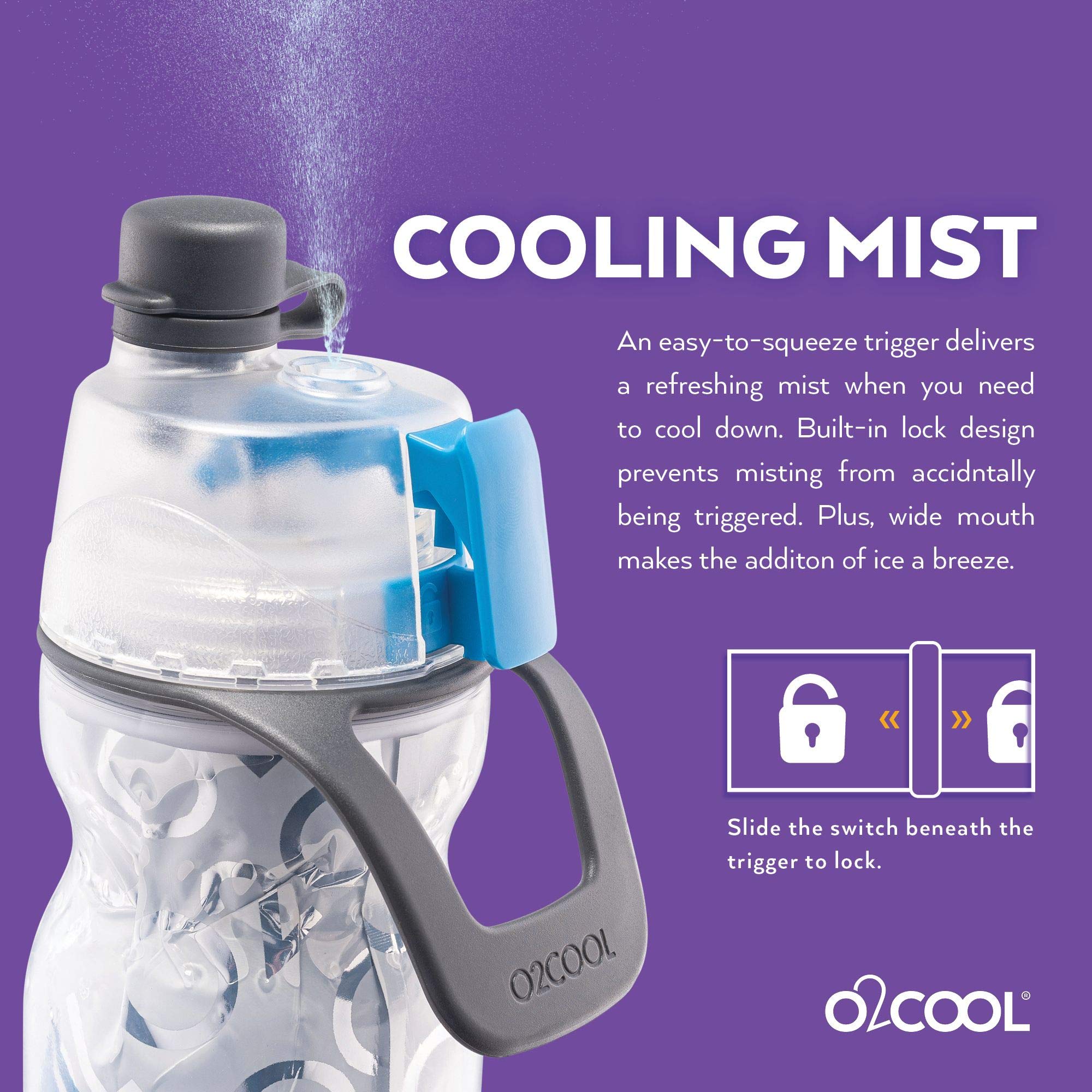 Foto 5 pulgar | Botella De Agua Nebulizada O2cool Mist 'n Sip, 600 Ml, Diseño De Fútbol - Venta Internacional.