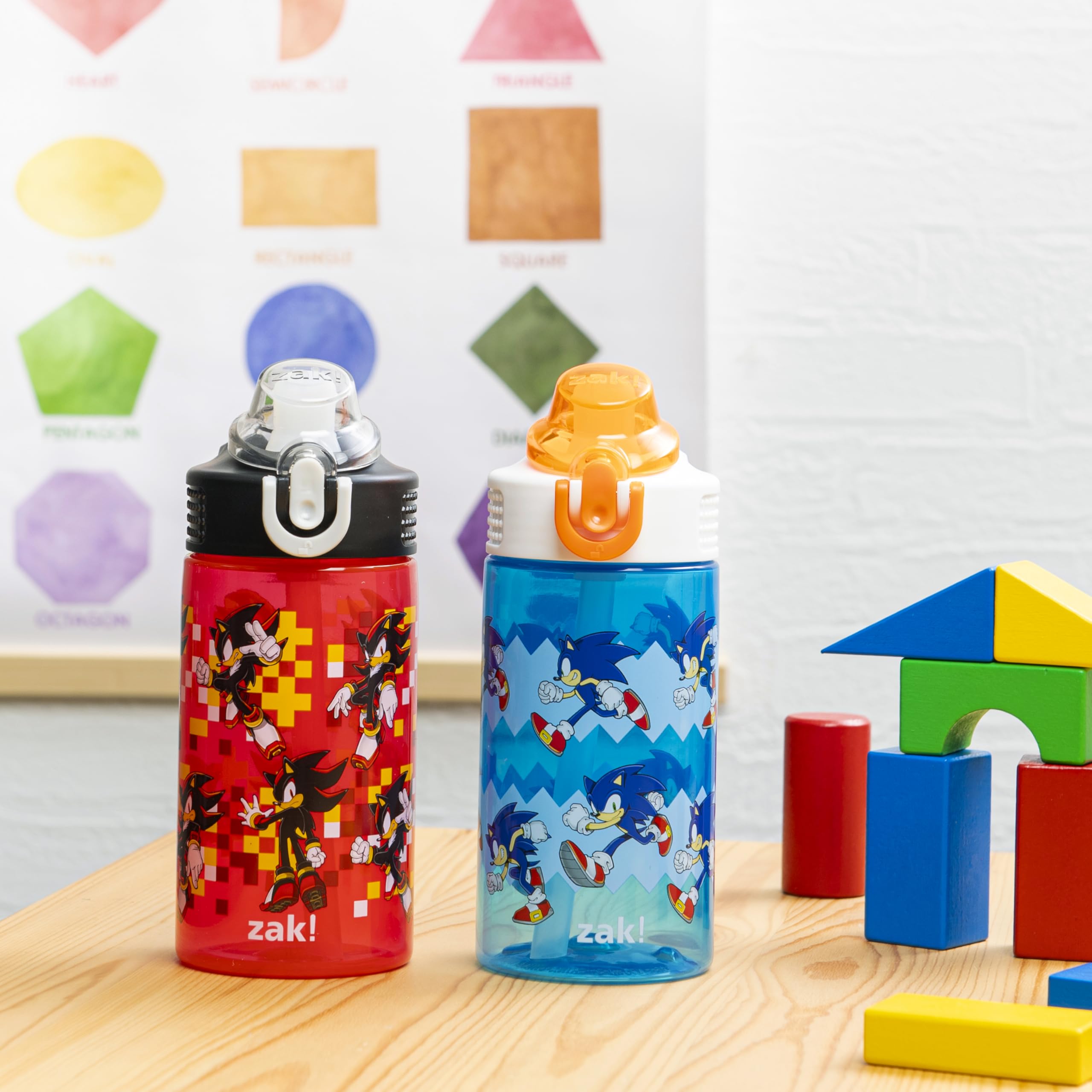 Foto 4 pulgar | Botella De Agua Zak Designs Sonic The Hedgehog Sage 480 Ml Kids - Venta Internacional.
