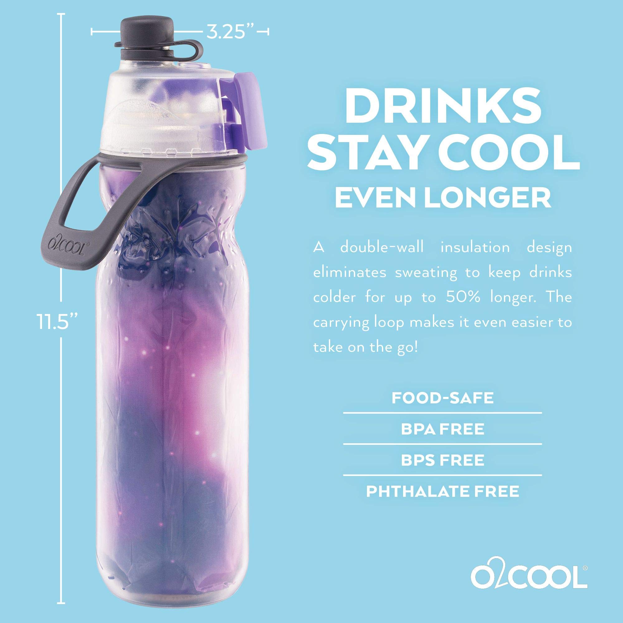 Foto 5 pulgar | Botella De Agua Nebulizadora O2cool Mist 'n Sip, 600 Ml, Reutilizable - Venta Internacional.