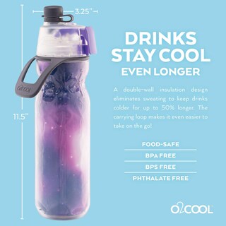 Foto 4 | Botella De Agua Nebulizadora O2cool Mist 'n Sip, 600 Ml, Reutilizable - Venta Internacional.