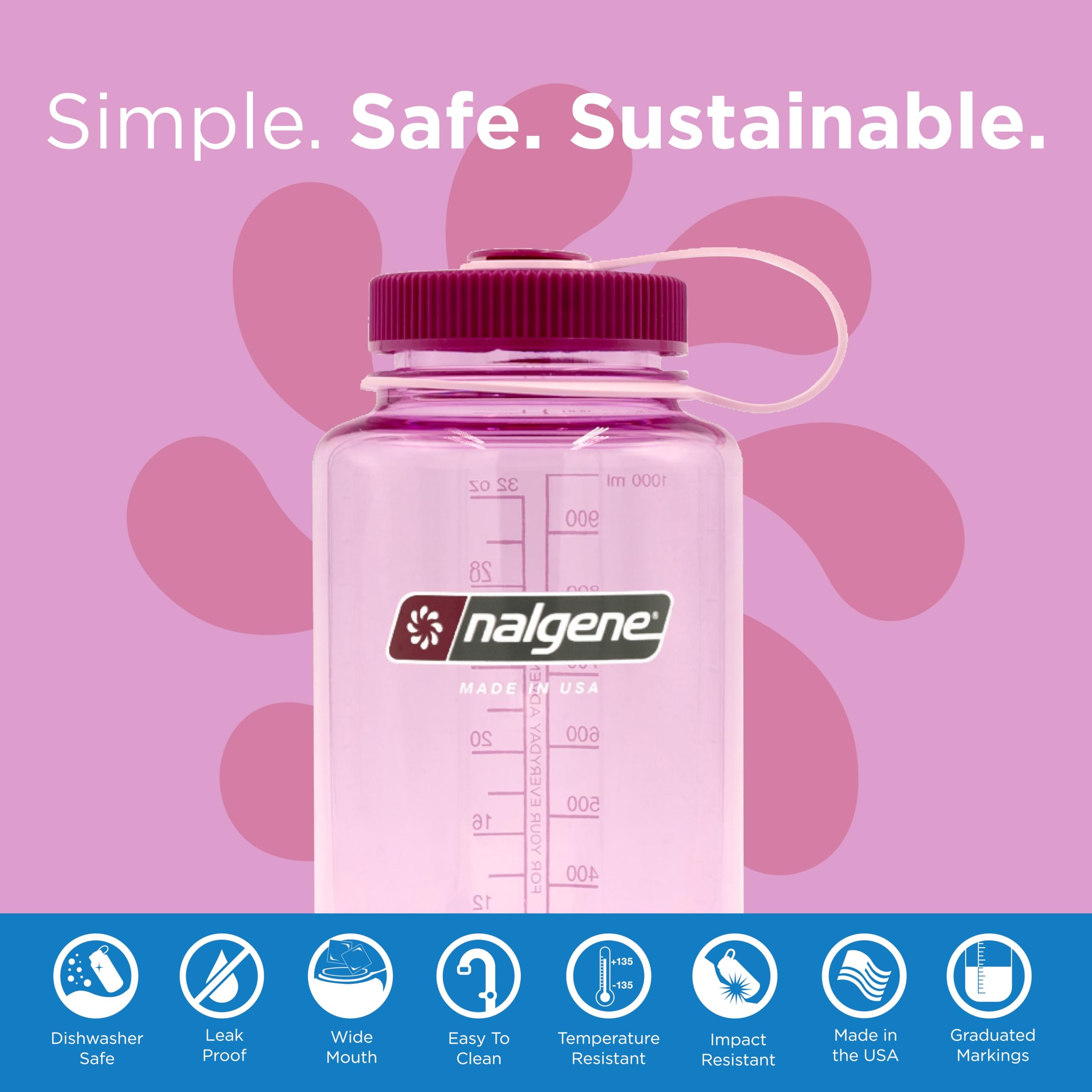 Foto 3 pulgar | Botella De Agua Nalgene Sustain Tritan Sin Bpa 946 Ml Cosmo - Venta Internacional.
