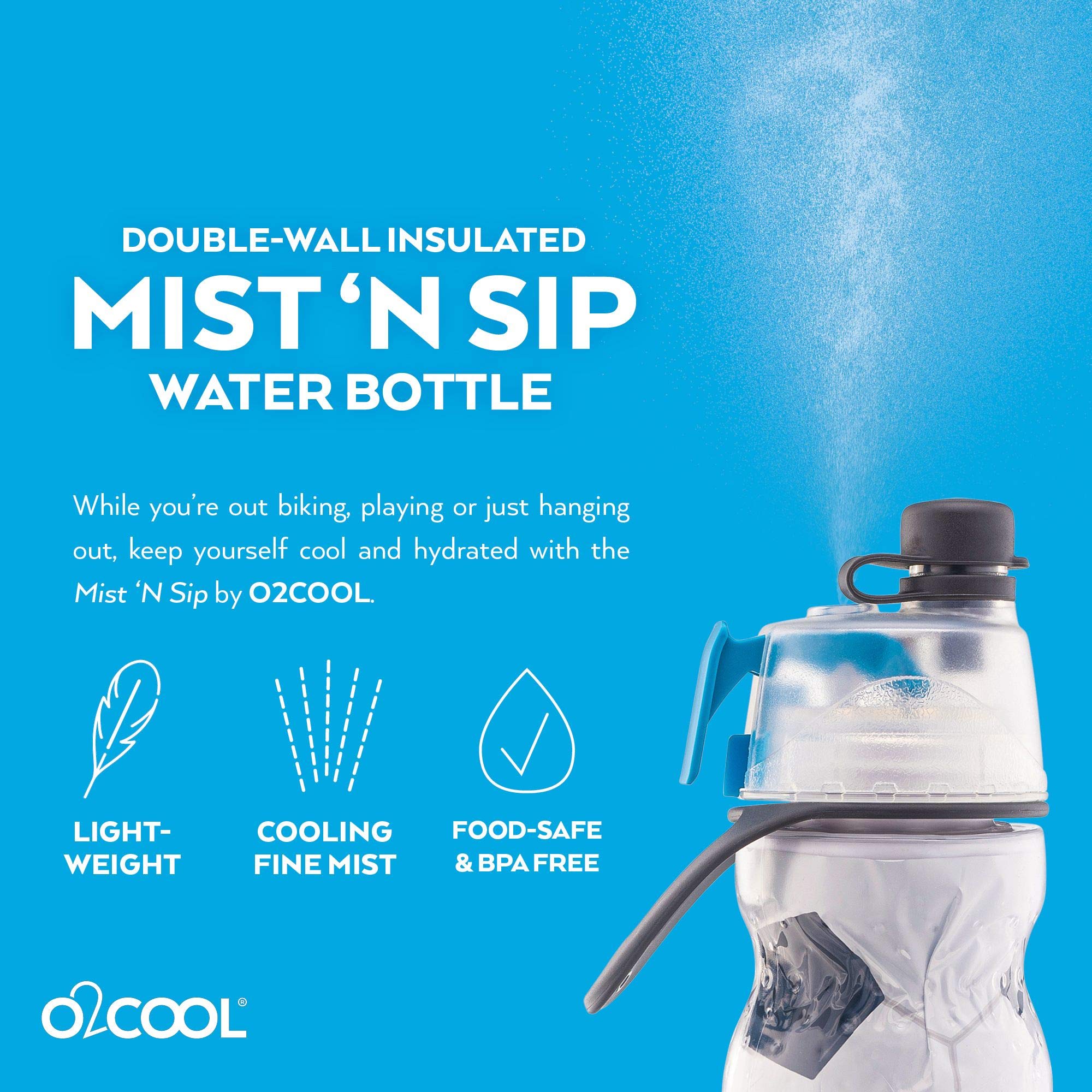 Foto 4 pulgar | Botella De Agua O2cool Mist 'n Sip Misting 2 En 1, 600 Ml, Paquete De 2 - Venta Internacional.