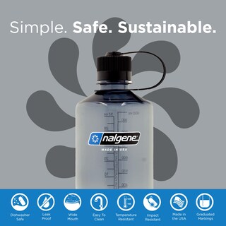 Foto 4 | Botella De Agua Nalgene Sustain Tritan Sin Bpa 946 Ml, Color Gris - Venta Internacional.