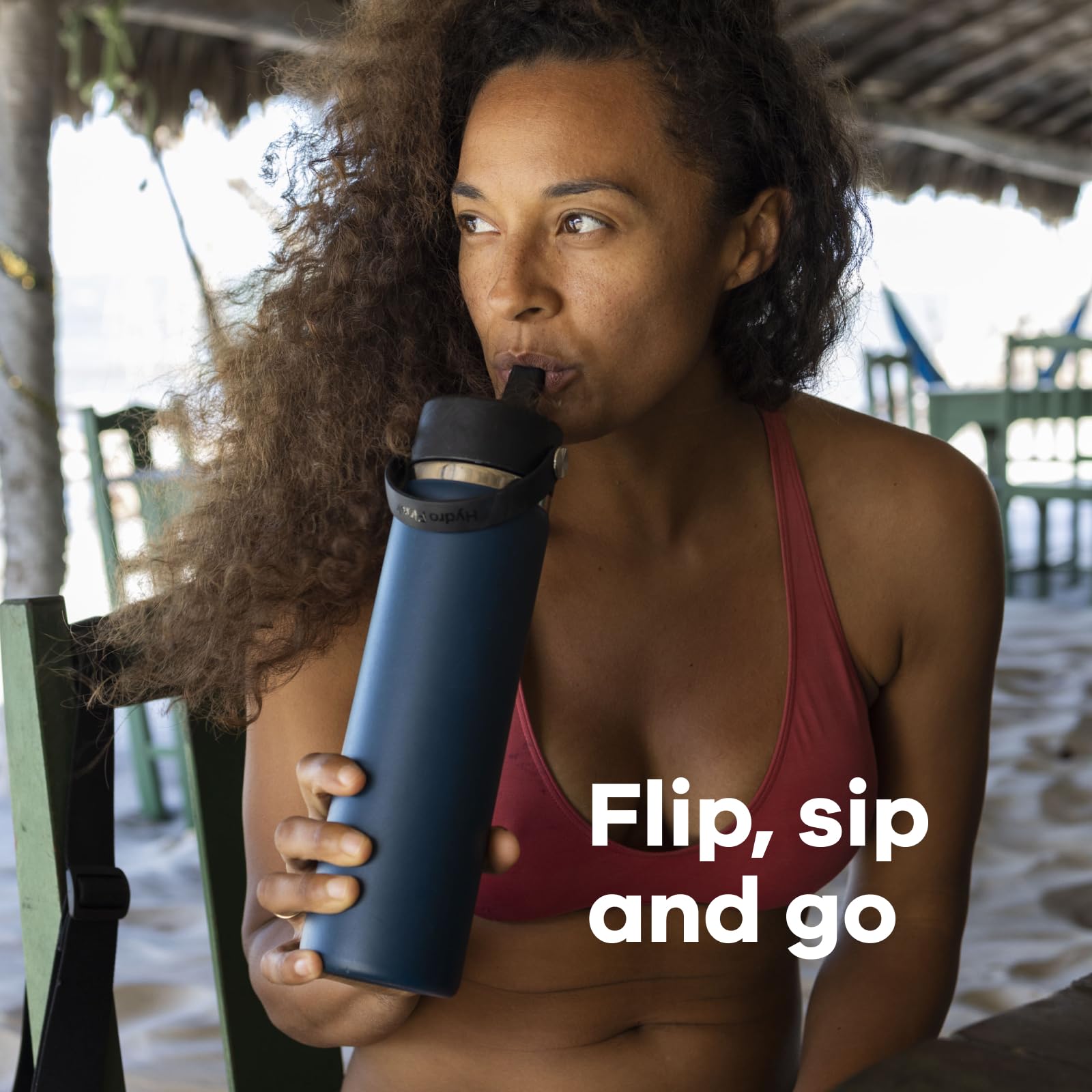 Foto 3 pulgar | Botella De Agua Hydro Flask De 1.2 L, Boca Ancha Con Tapa De Pajita Flexible - Venta Internacional.