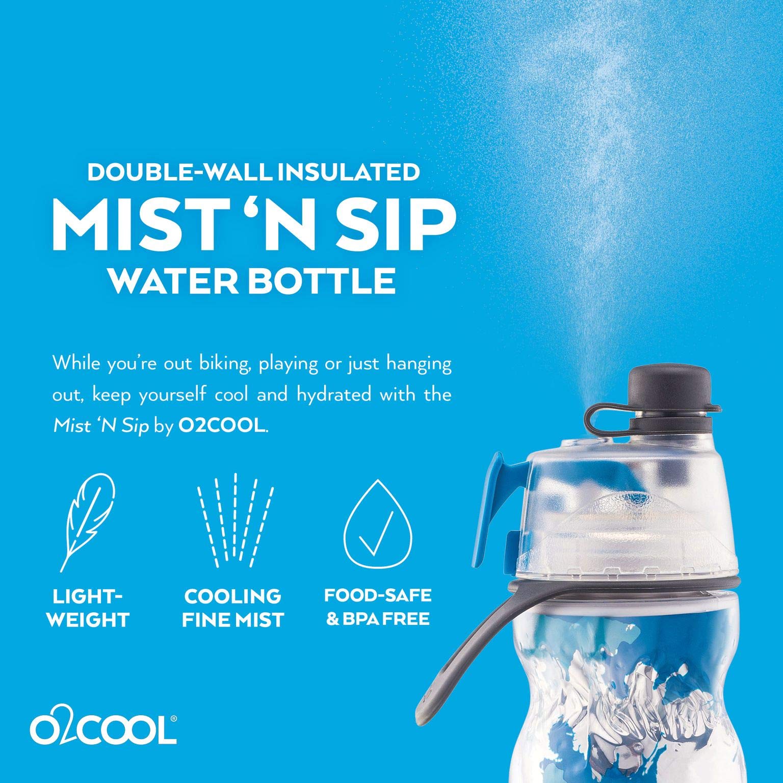 Foto 6 pulgar | Botella De Agua O2cool Arcticsqueeze Insulated Mist 'n Sip, 600 Ml - Venta Internacional.