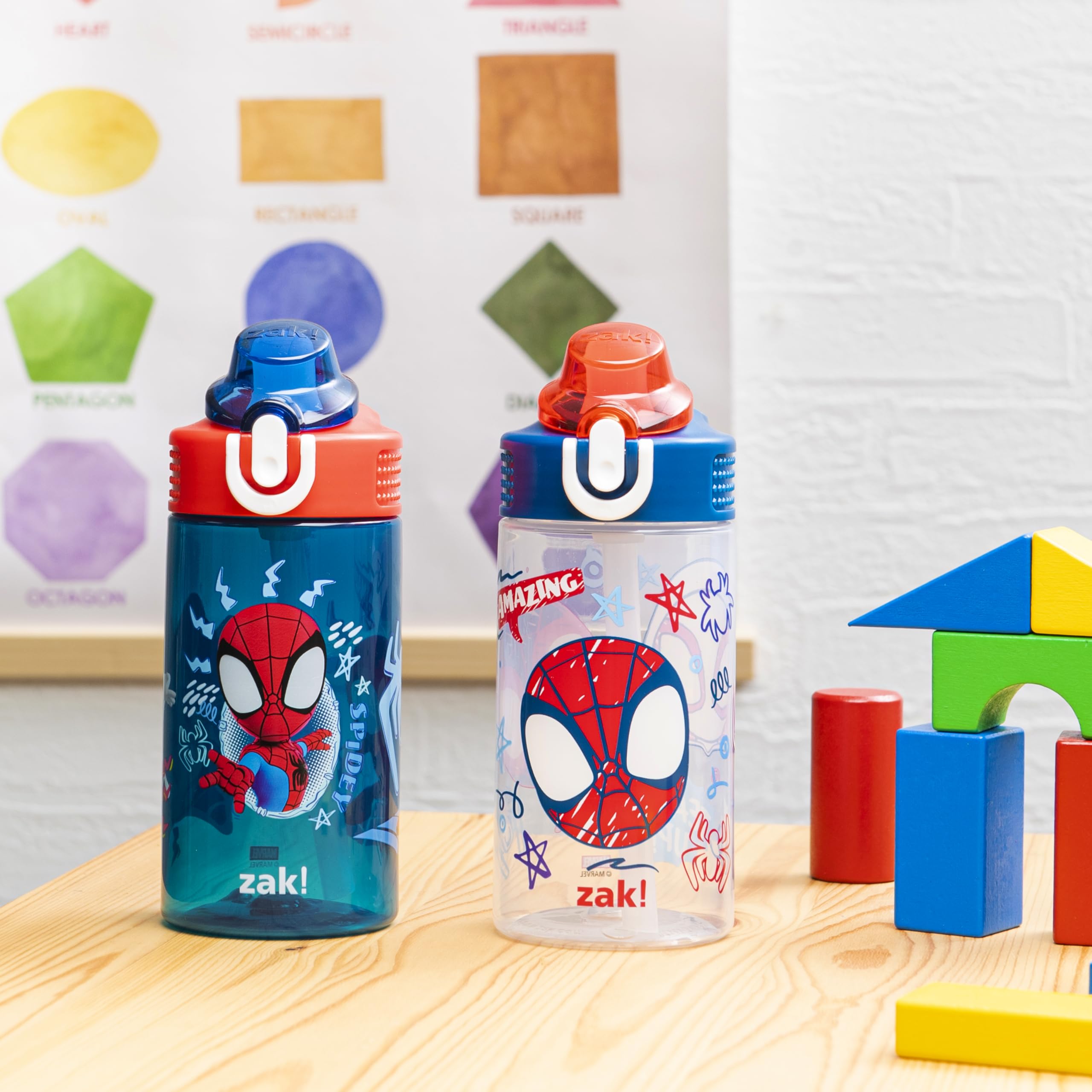 Foto 3 pulgar | Botella De Agua Zak Designs Marvel Spider-man Sage Kids, 480 Ml, Paquete De 2 - Venta Internacional.