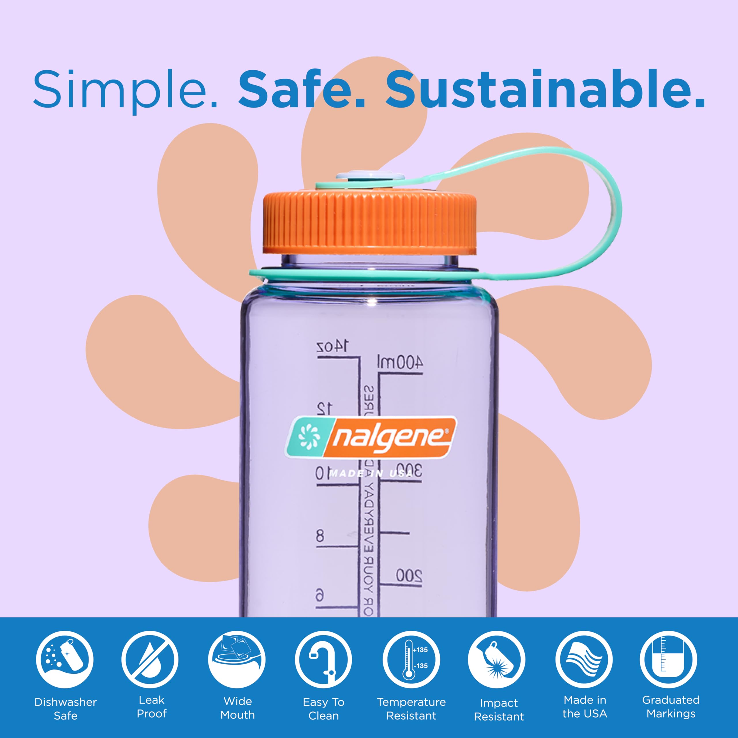 Foto 3 pulgar | Botella De Agua Nalgene Sustain Tritan Sin Bpa, 500 Ml, Amatista - Venta Internacional.