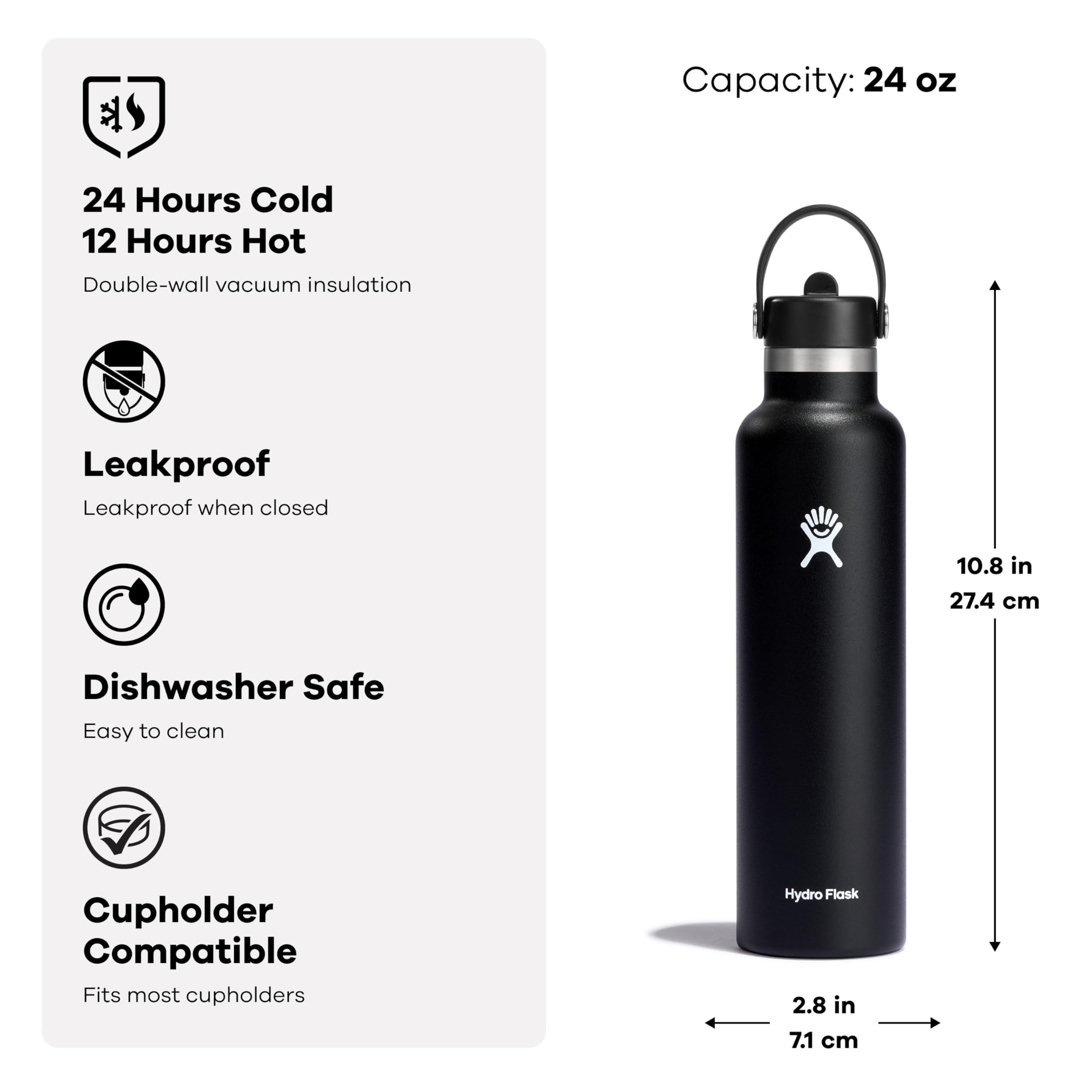 Foto 3 pulgar | Botella De Agua Hydro Flask Standard Flex Straw Cap 700 Ml - Venta Internacional.