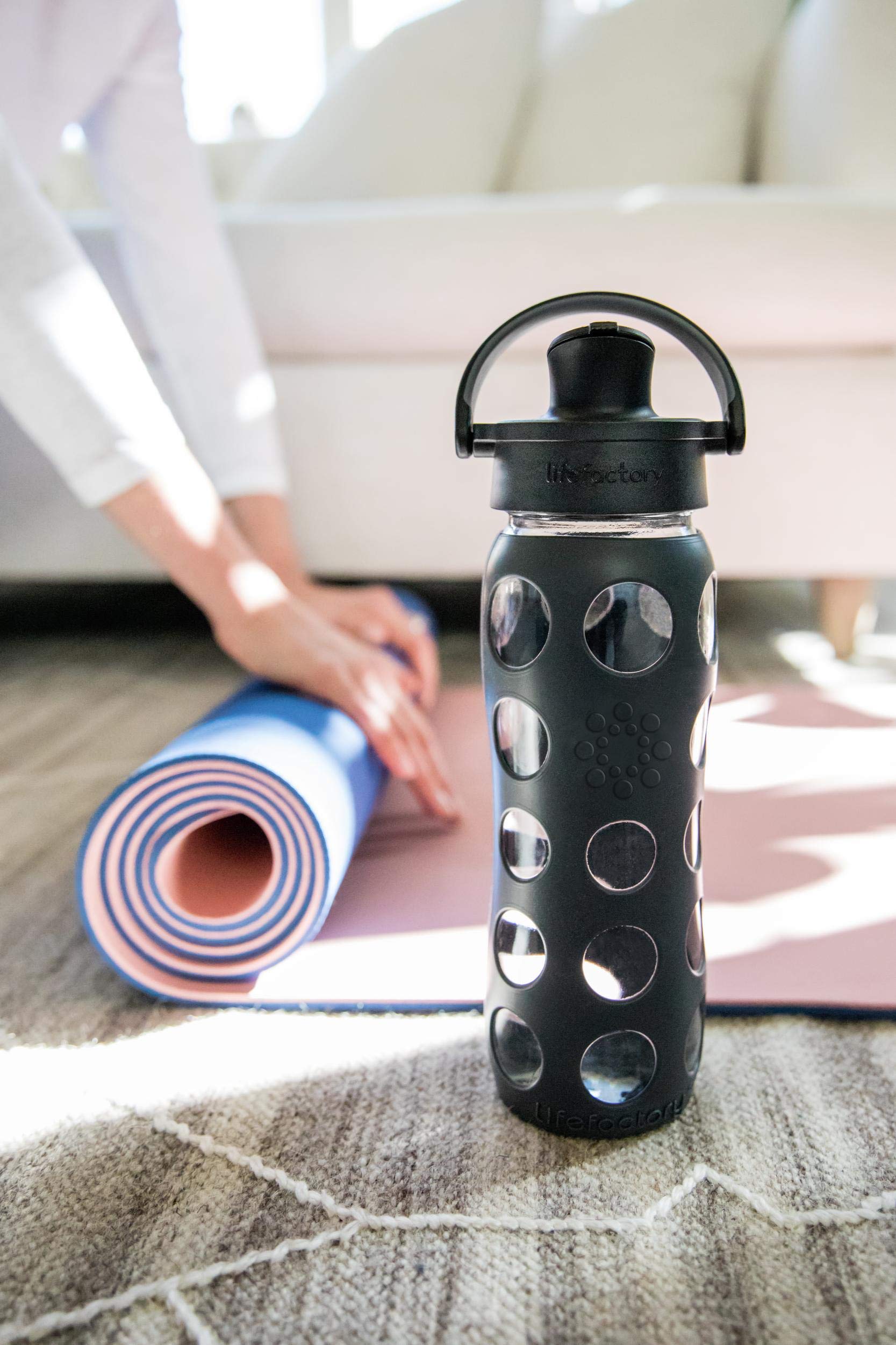 Foto 7 pulgar | Botella De Agua Lifefactory Active Flip Cap 650 Ml Carbon - Venta Internacional.