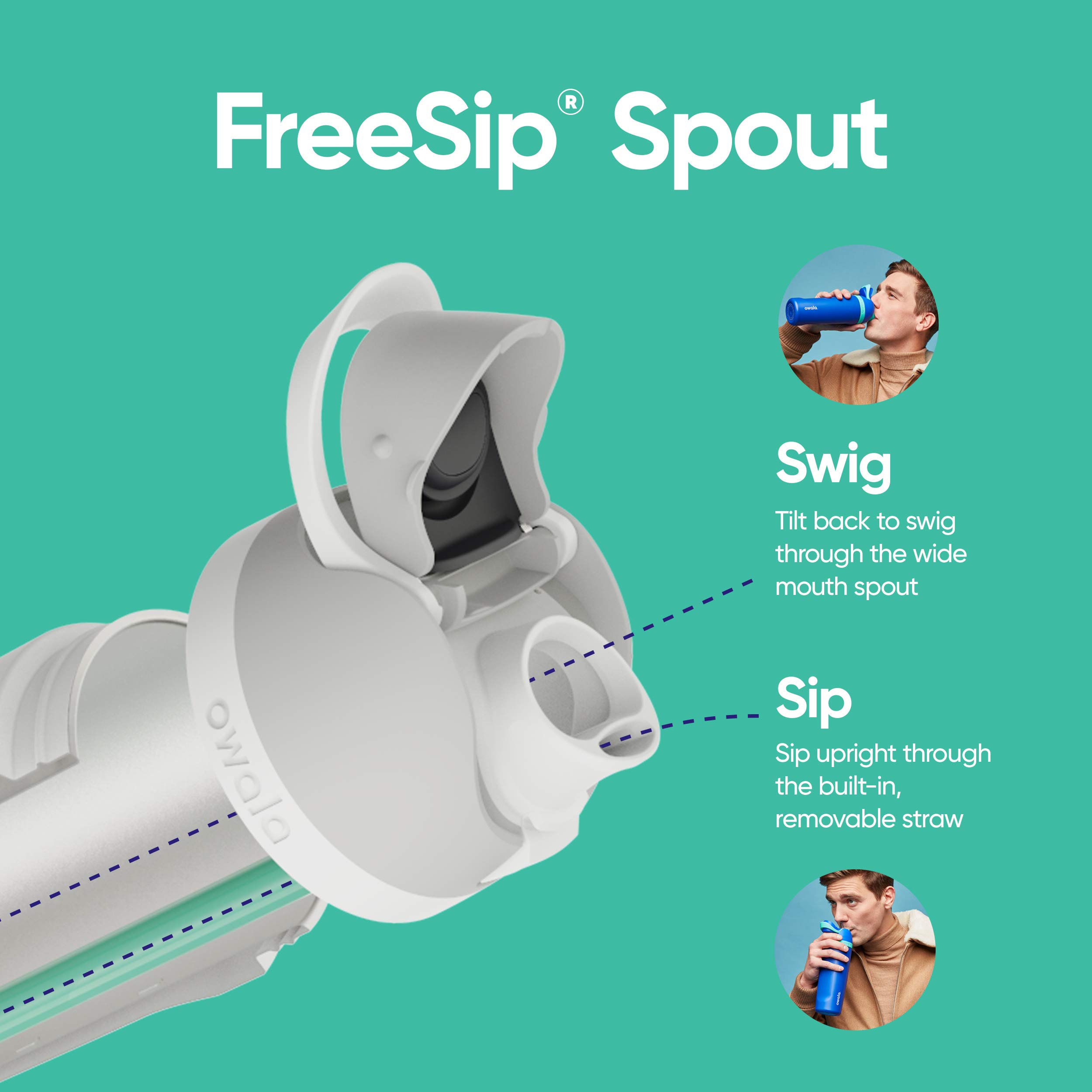 Foto 3 pulgar | Botella De Agua Owala Freesip Clear Tritan Plastic 750 Ml - Venta Internacional.