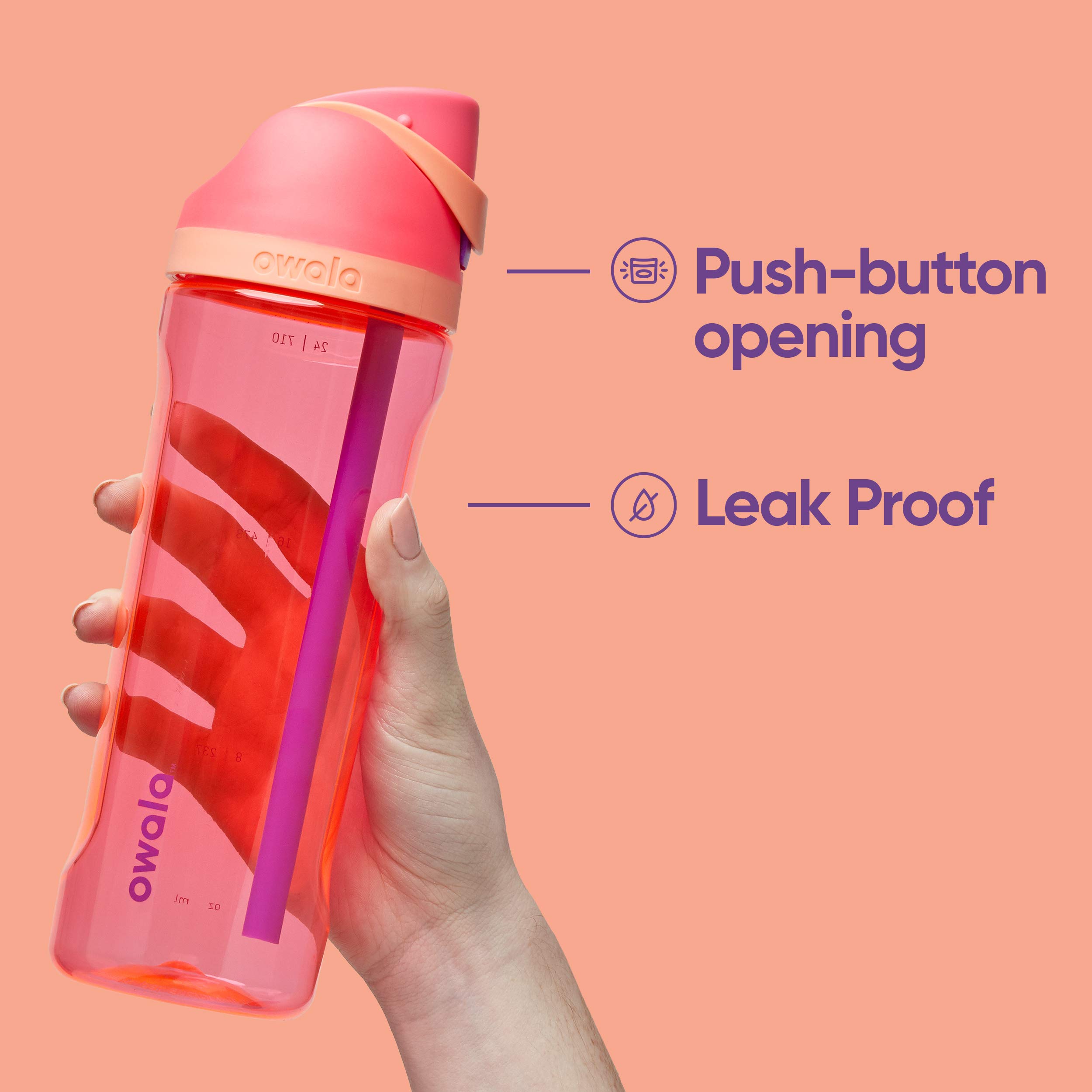 Foto 4 pulgar | Botella De Agua Owala Freesip Clear Tritan Plastic 750 Ml - Venta Internacional.