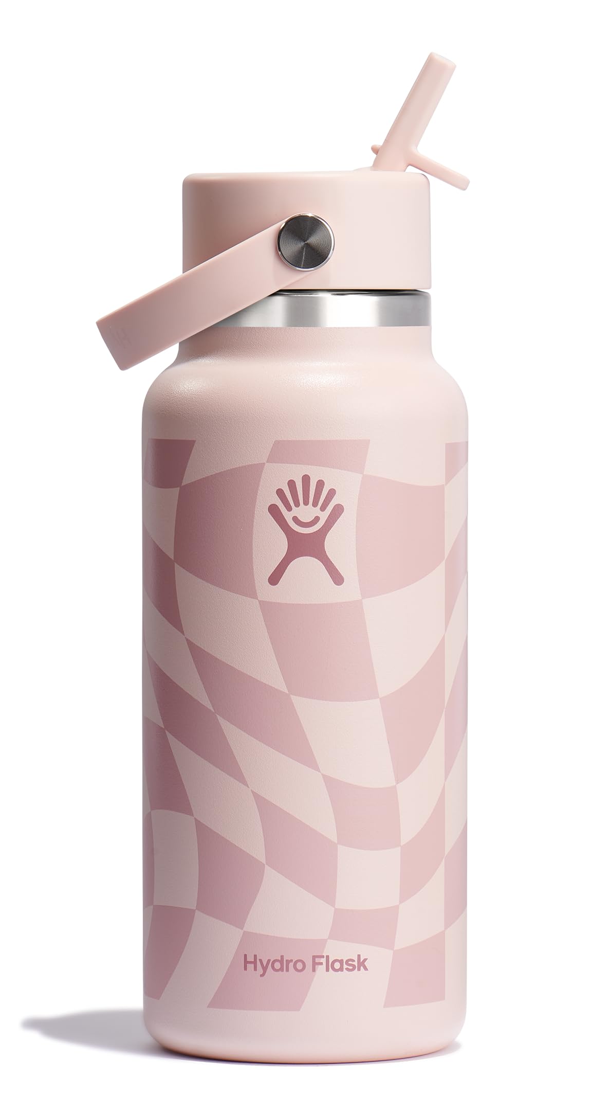 Foto 1 | Botella De Agua Hydro Flask Wide Flex Con Tapa De Pajita, 946 Ml, A Cuadros - Venta Internacional.