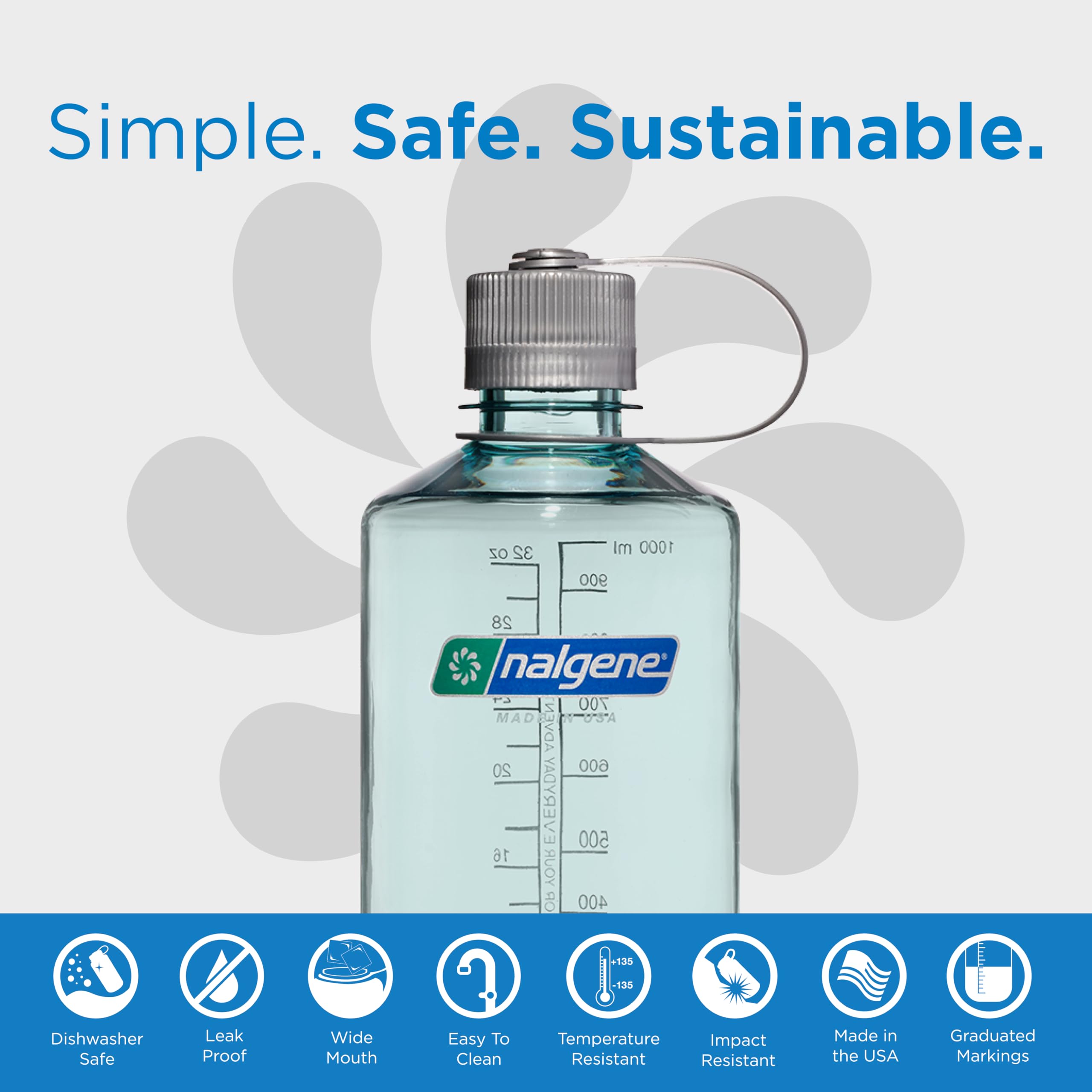 Foto 3 pulgar | Botella De Agua Nalgene Sustain Tritan Sin Bpa, 946 Ml, Seafoam - Venta Internacional.