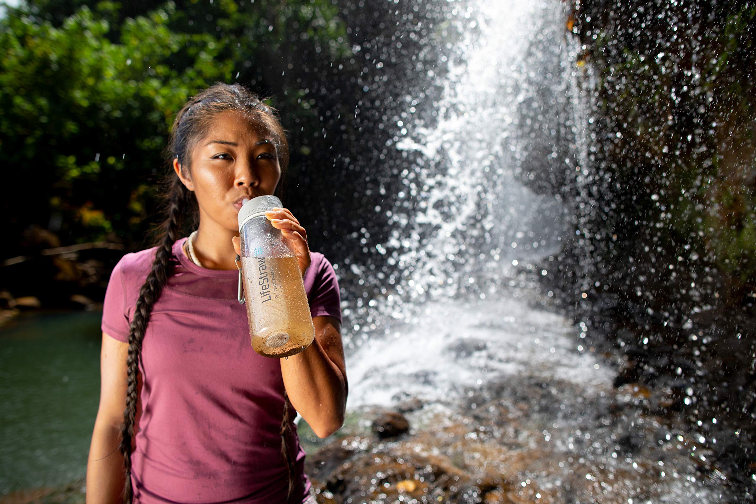 Foto 5 | Botella De Filtro De Agua Lifestraw Go De 650 Ml Para Senderismo, Transparente - Venta Internacional.