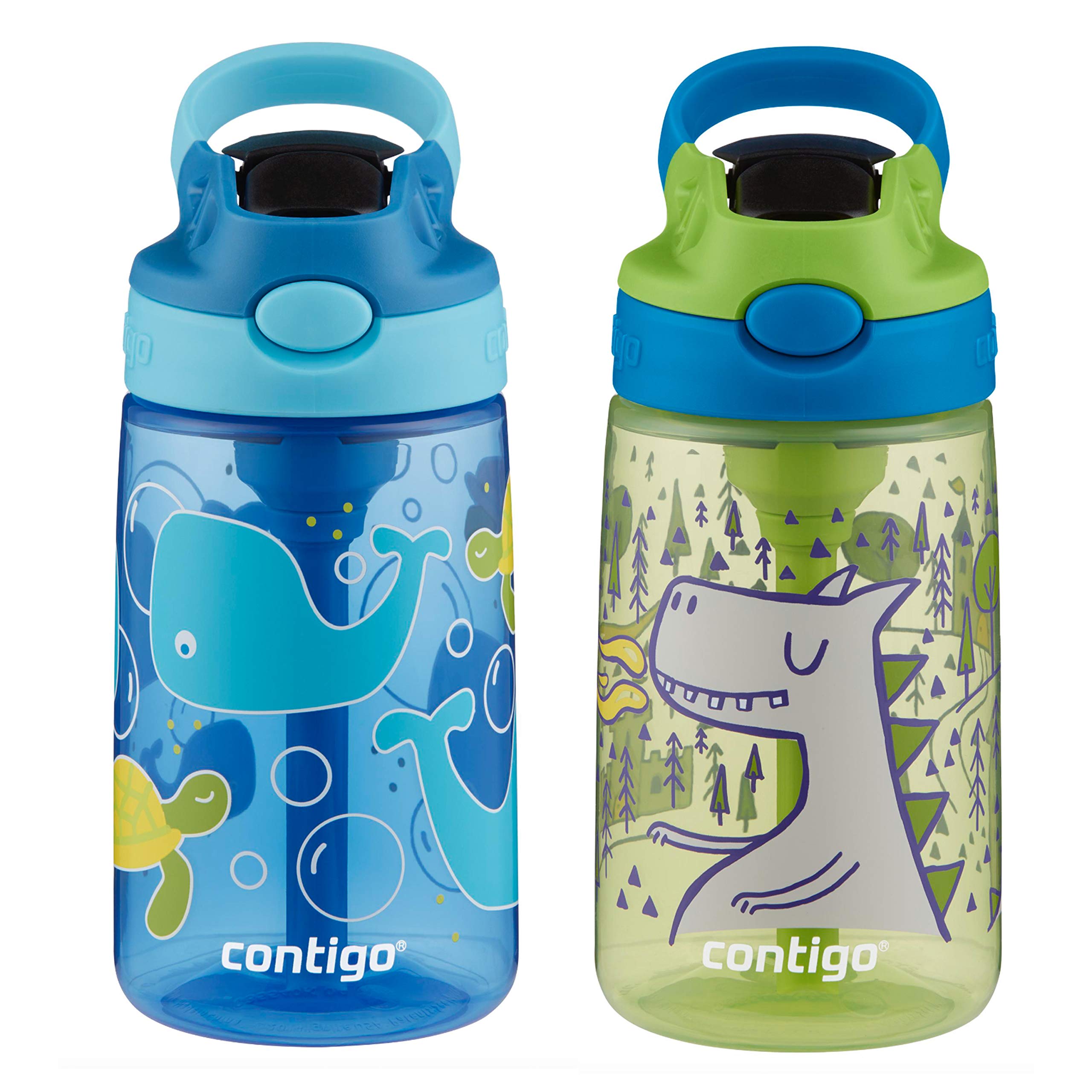 Foto 2 pulgar | Botella De Agua Contigo Aubrey Kids 414 Ml Con Pajita De Silicona, Paquete De 2 - Venta Internacional.