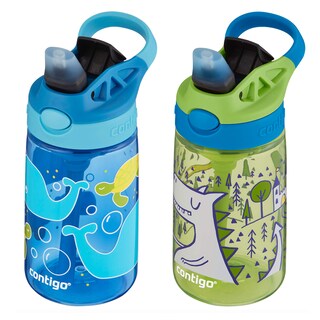 Foto 4 | Botella De Agua Contigo Aubrey Kids 414 Ml Con Pajita De Silicona, Paquete De 2 - Venta Internacional.