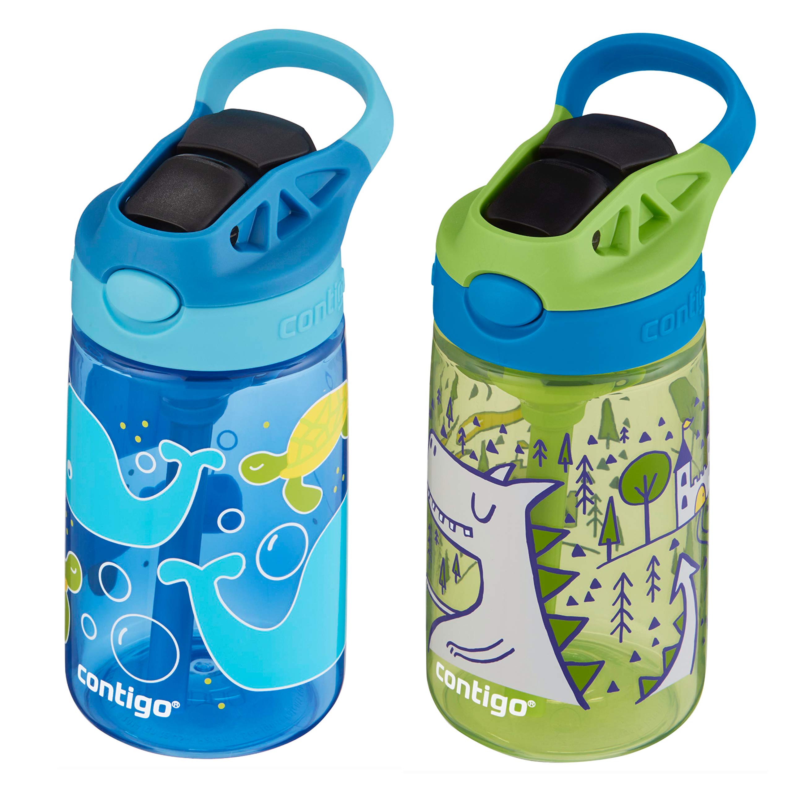 Foto 6 pulgar | Botella De Agua Contigo Aubrey Kids 414 Ml Con Pajita De Silicona, Paquete De 2 - Venta Internacional.
