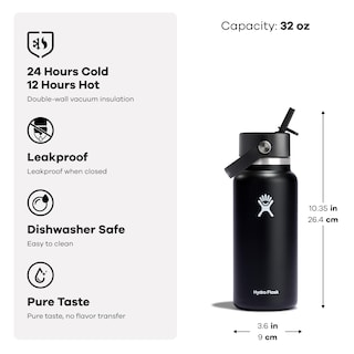 Foto 2 | Botella De Agua Hydro Flask Con Aislamiento De Acero Inoxidable, 950 Ml - Venta Internacional.